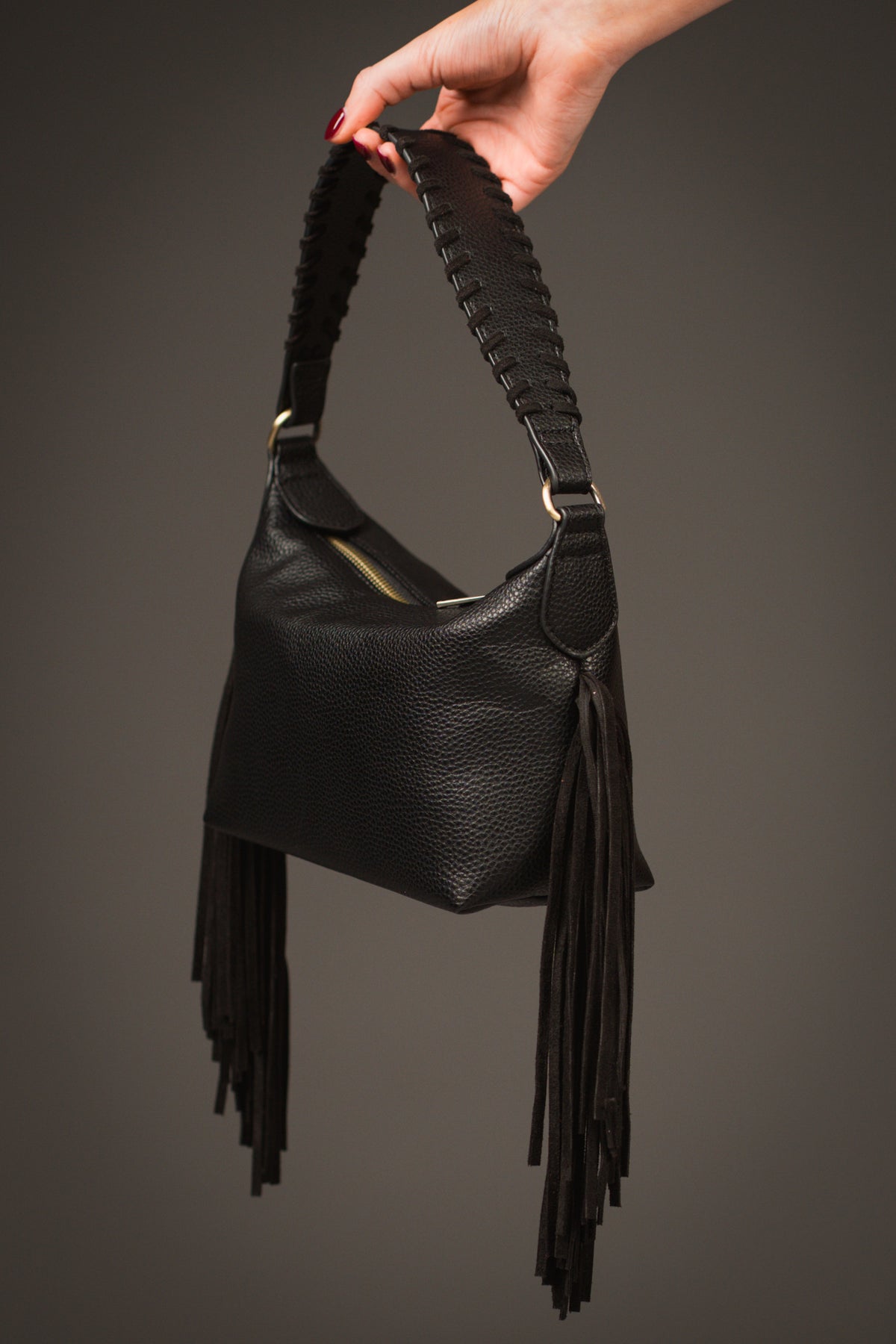 Harley Black Fringe Bag