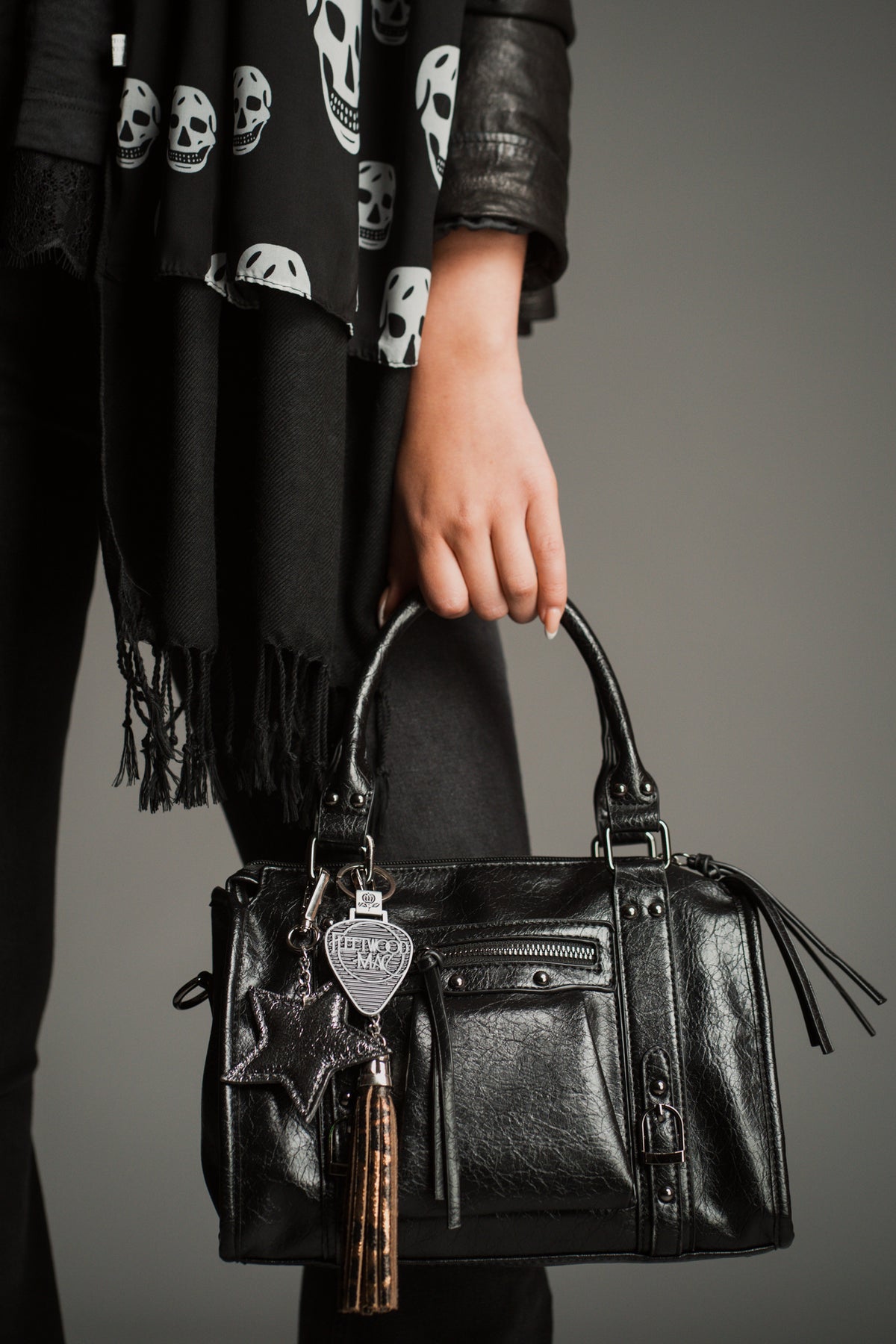 Taylor Black Faux Leather Bag