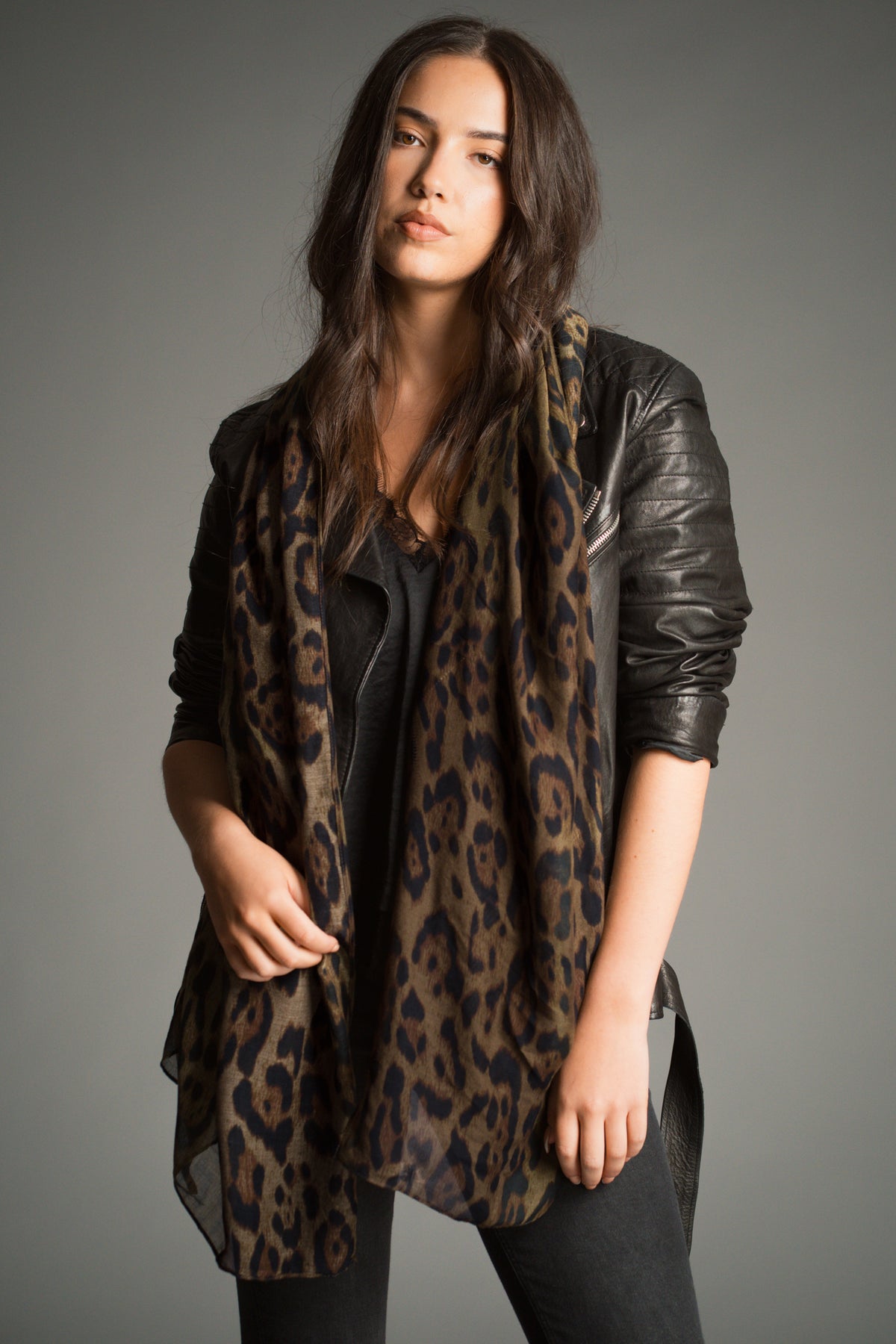 Mary-Kate Leopard Scarf