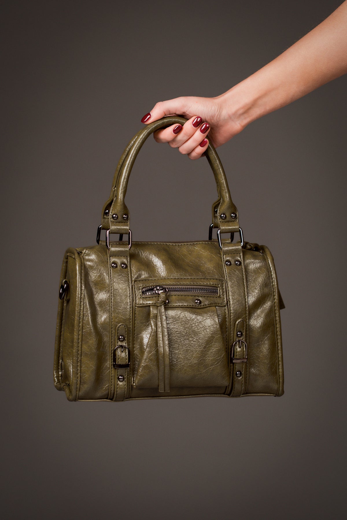 Taylor Olive Faux Leather Bag