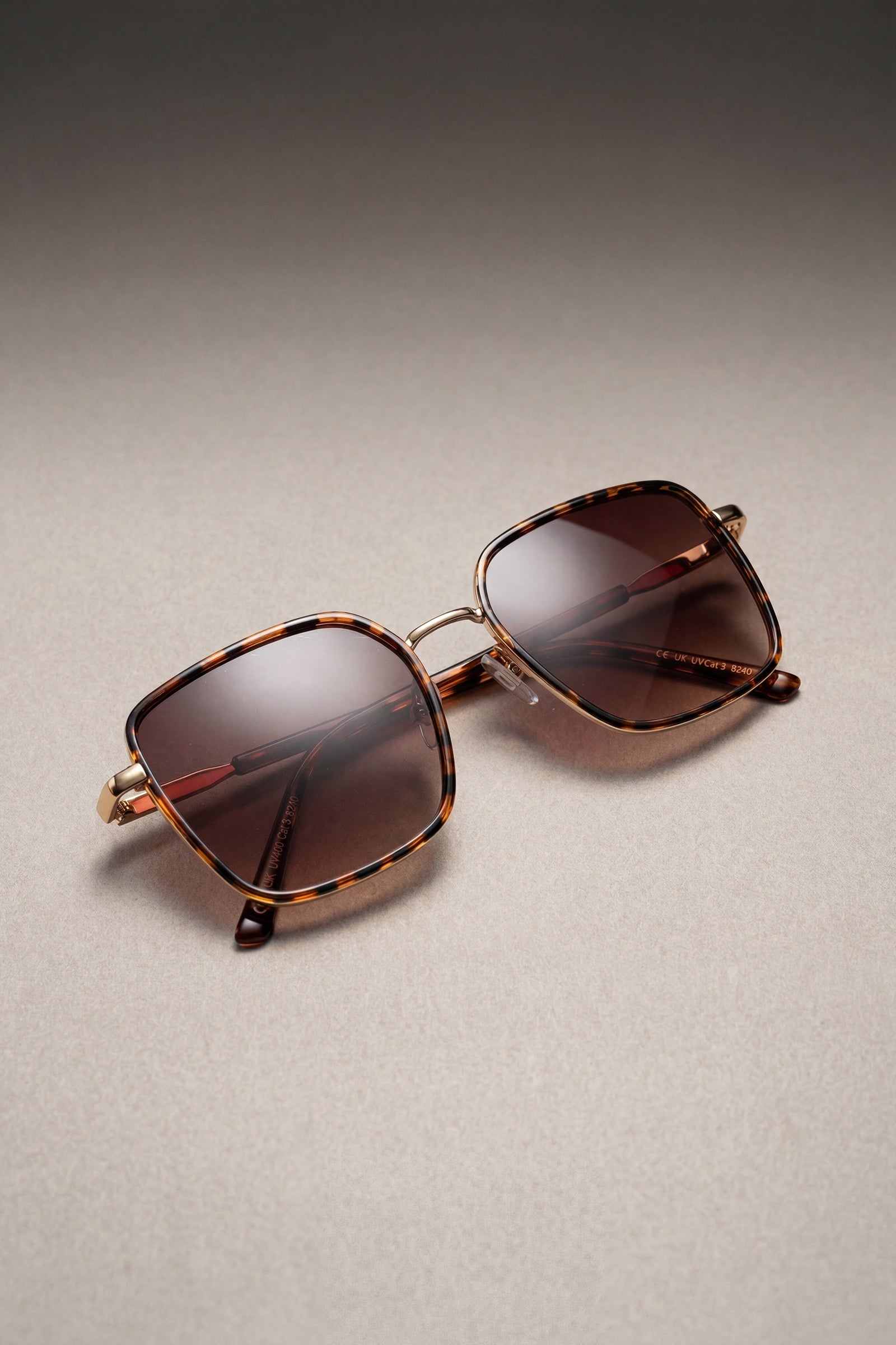 Oversized square tortoiseshell sunglasses