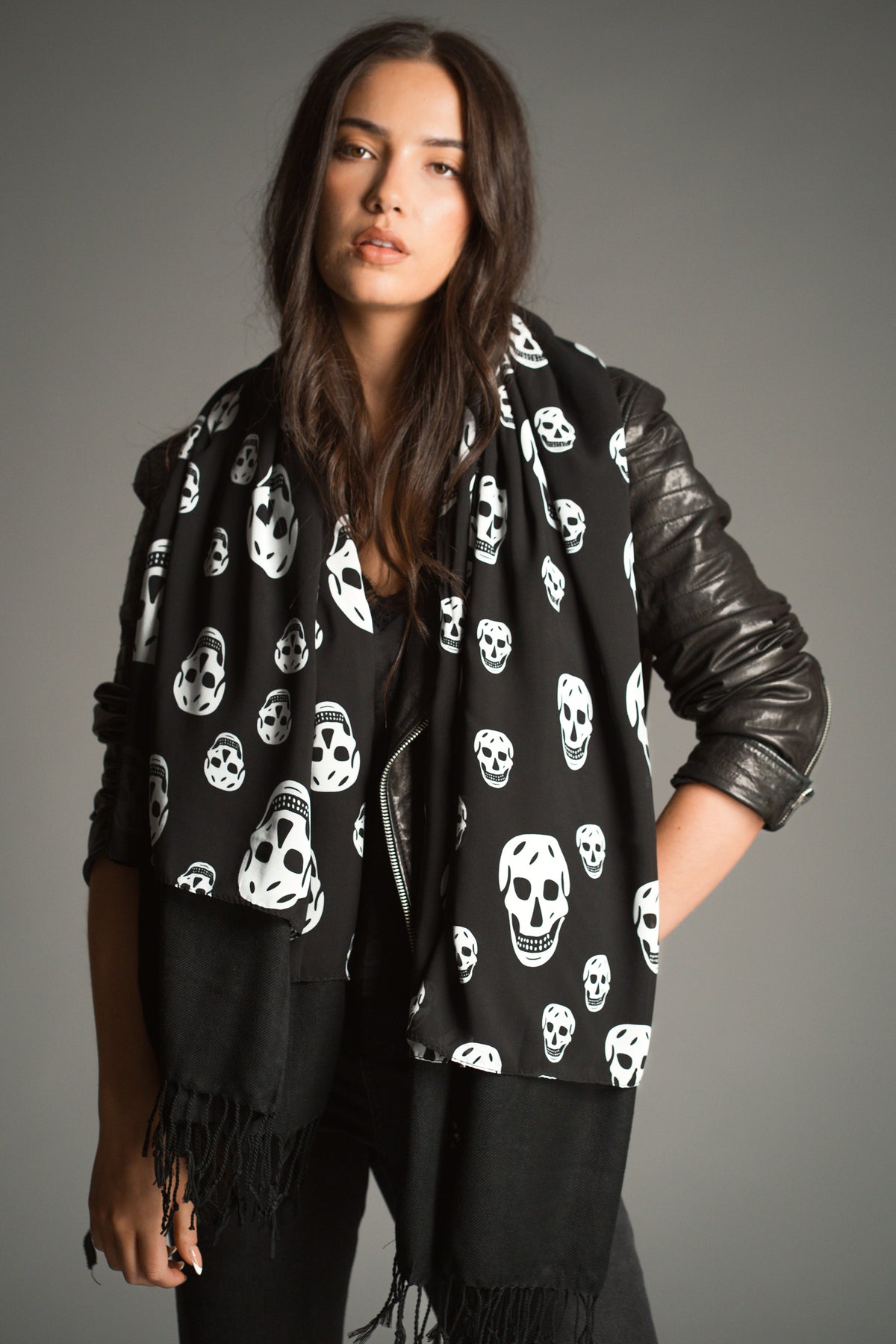 Double Layered Skull Scarf