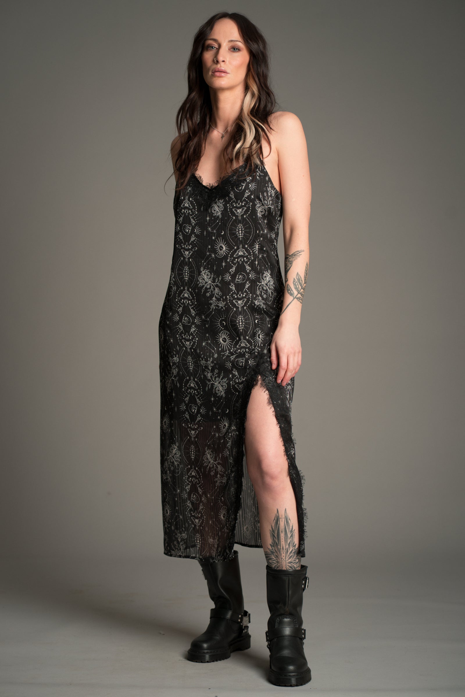 Little Lies Tattoo Slip Dress