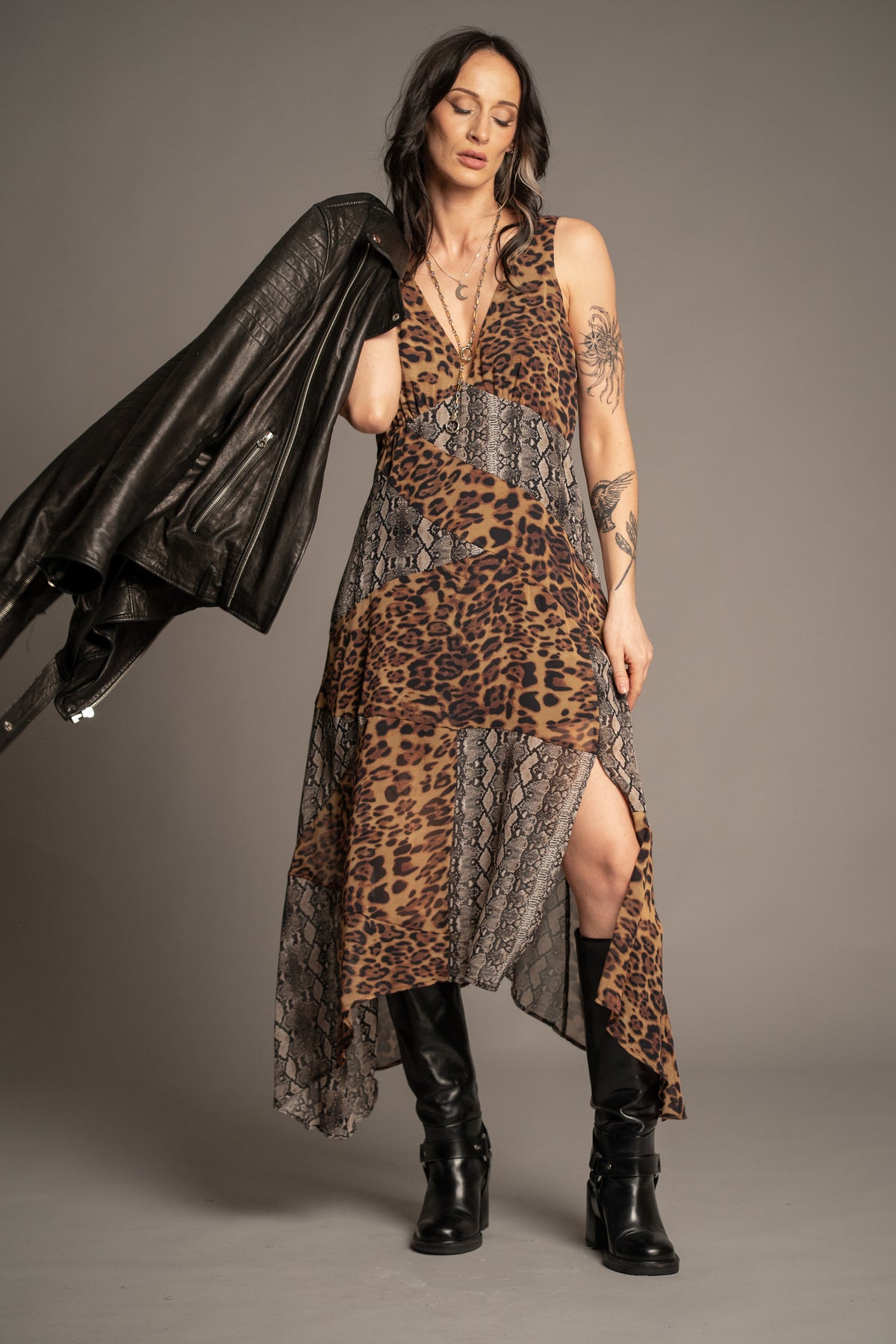 Zadie Animal Handkerchief Dress