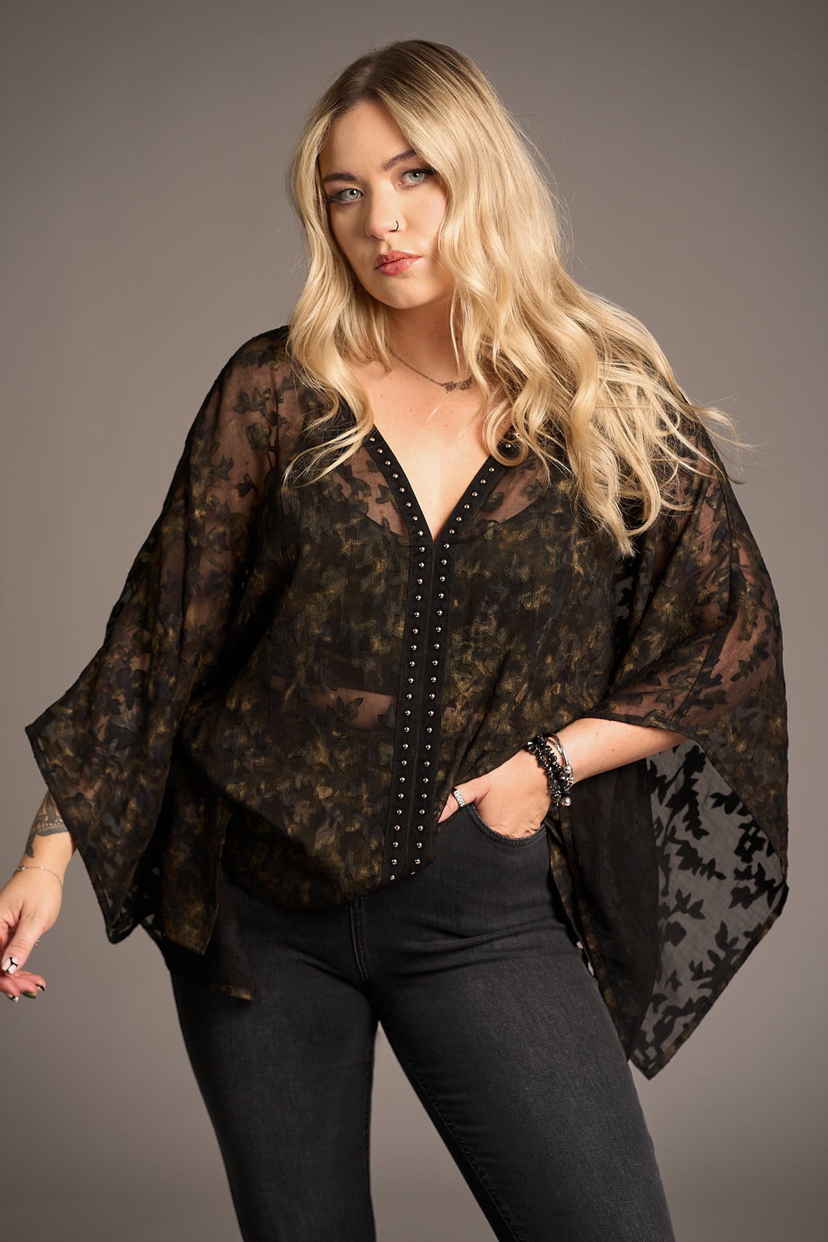 Bella Donna Studded Kimono Top