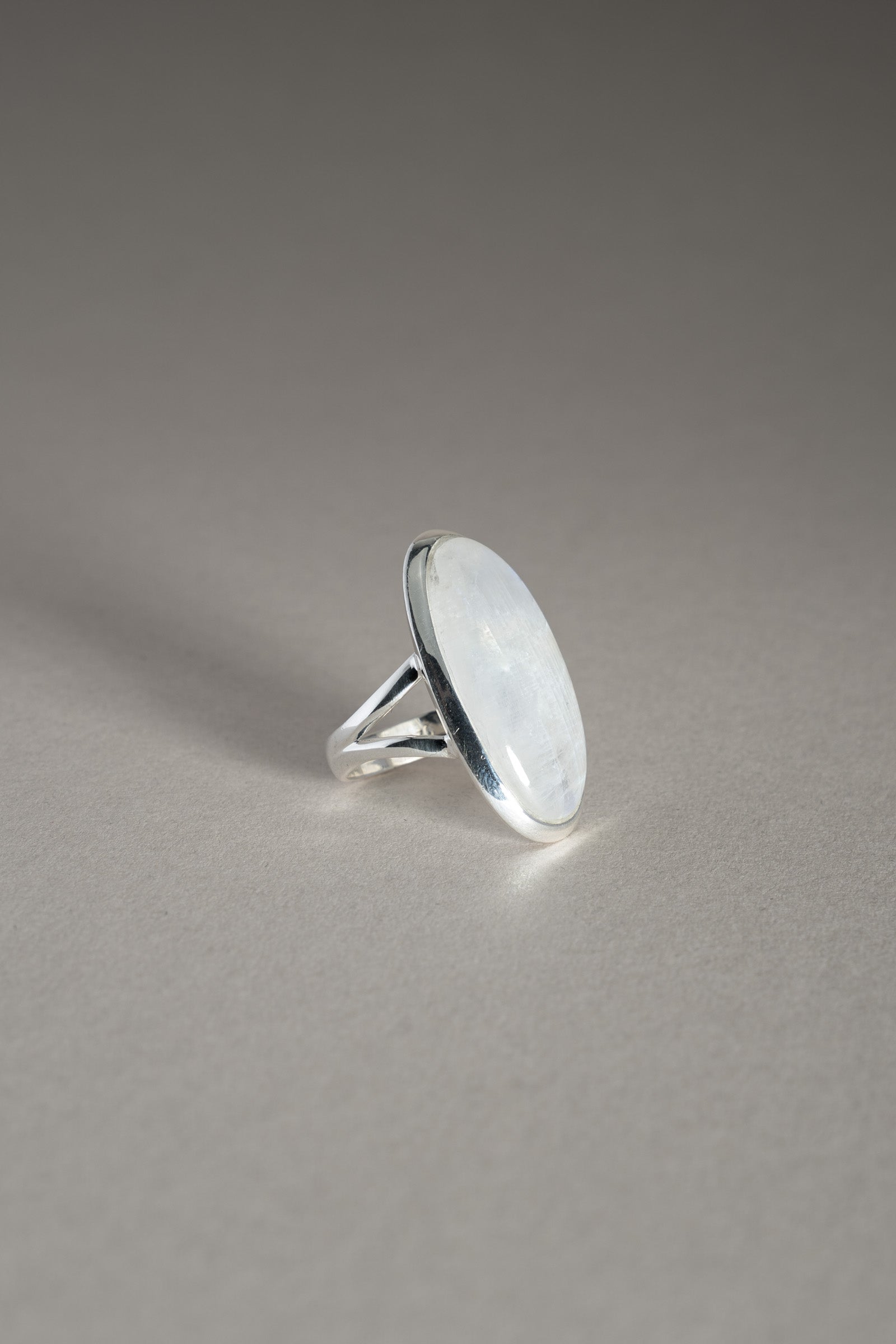 Sterling Silver Oval Moonstone Ring