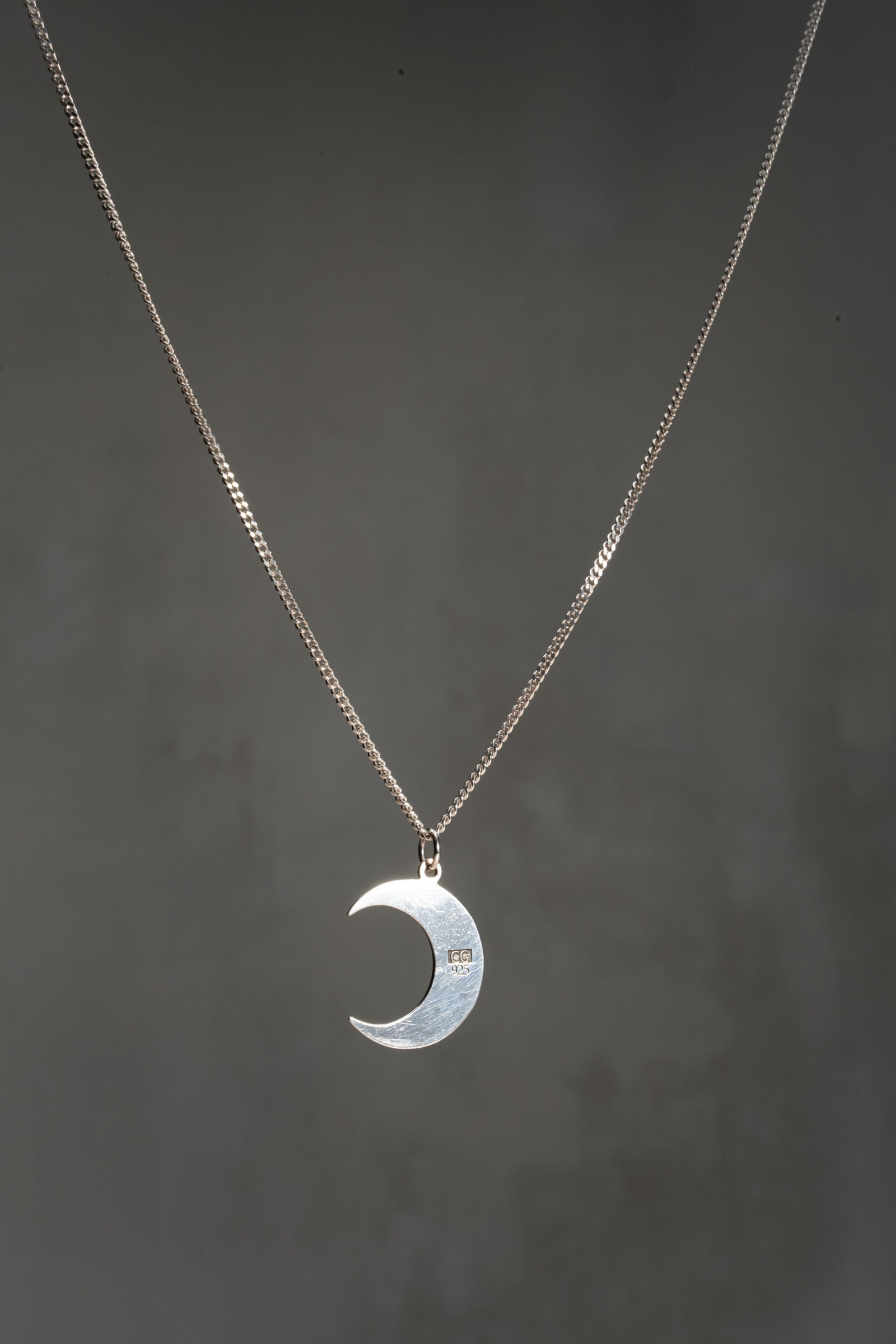 Sterling Silver Crescent Moon Pendant