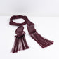 Burgundy Metallic Fine Knit Scarf