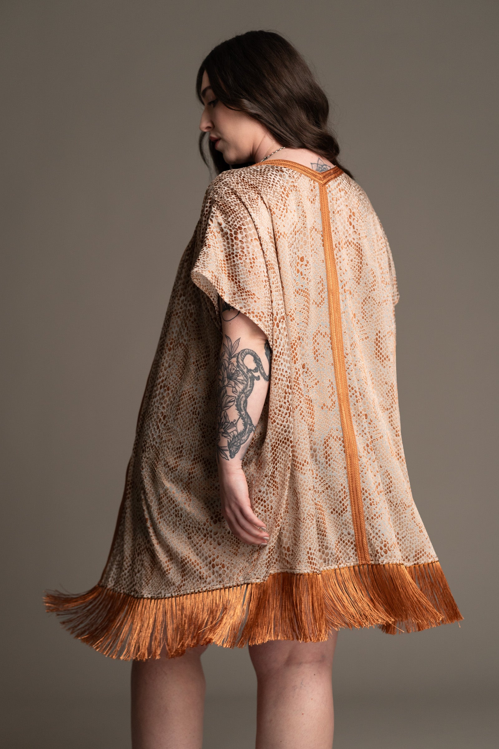 Kasbah Fringed Devore Kimono