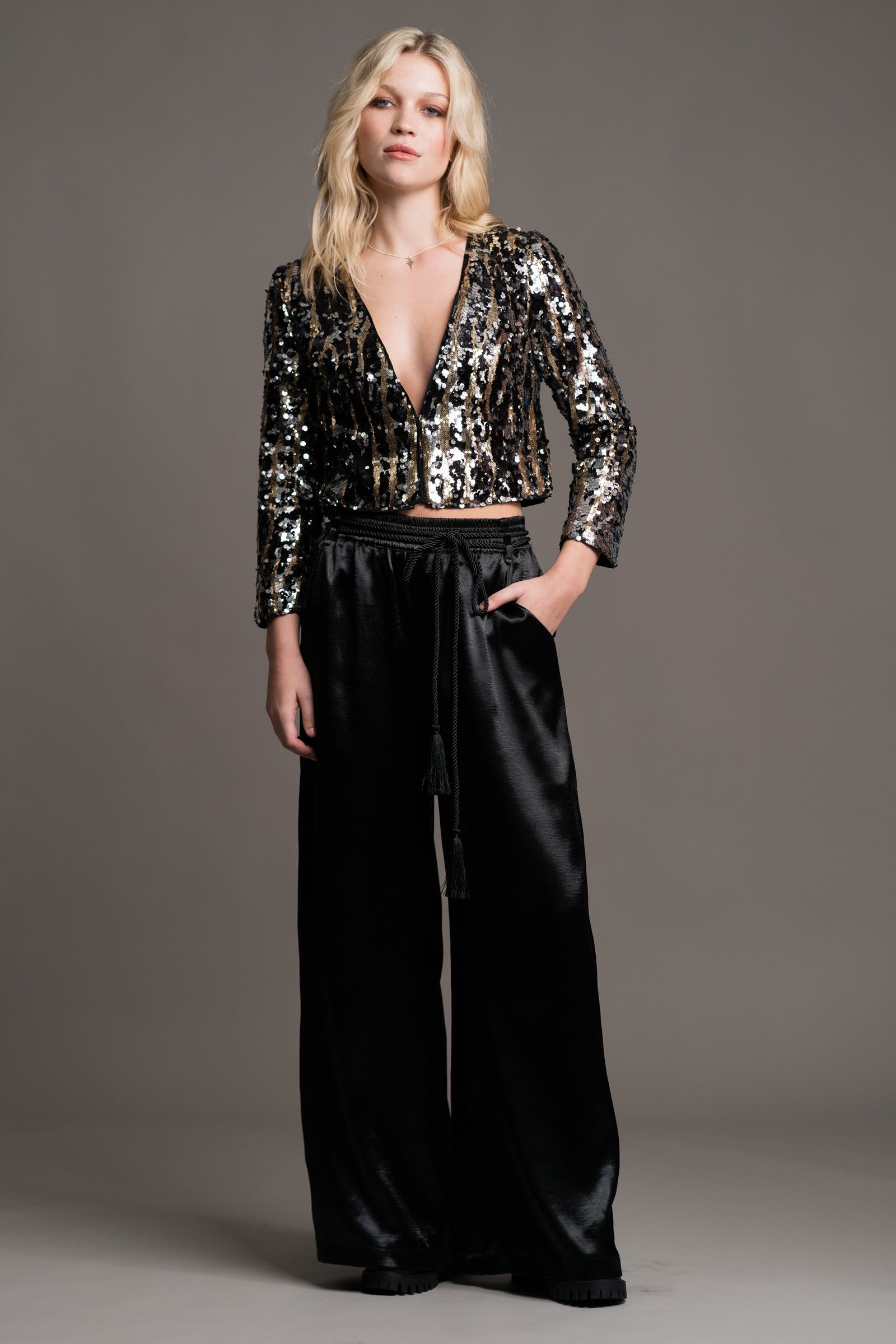 Hypnotised Satin Wide Leg Trousers