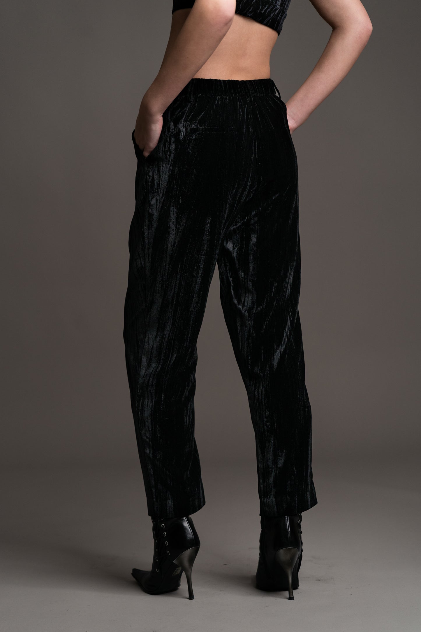 Jagger Black Velvet Pants