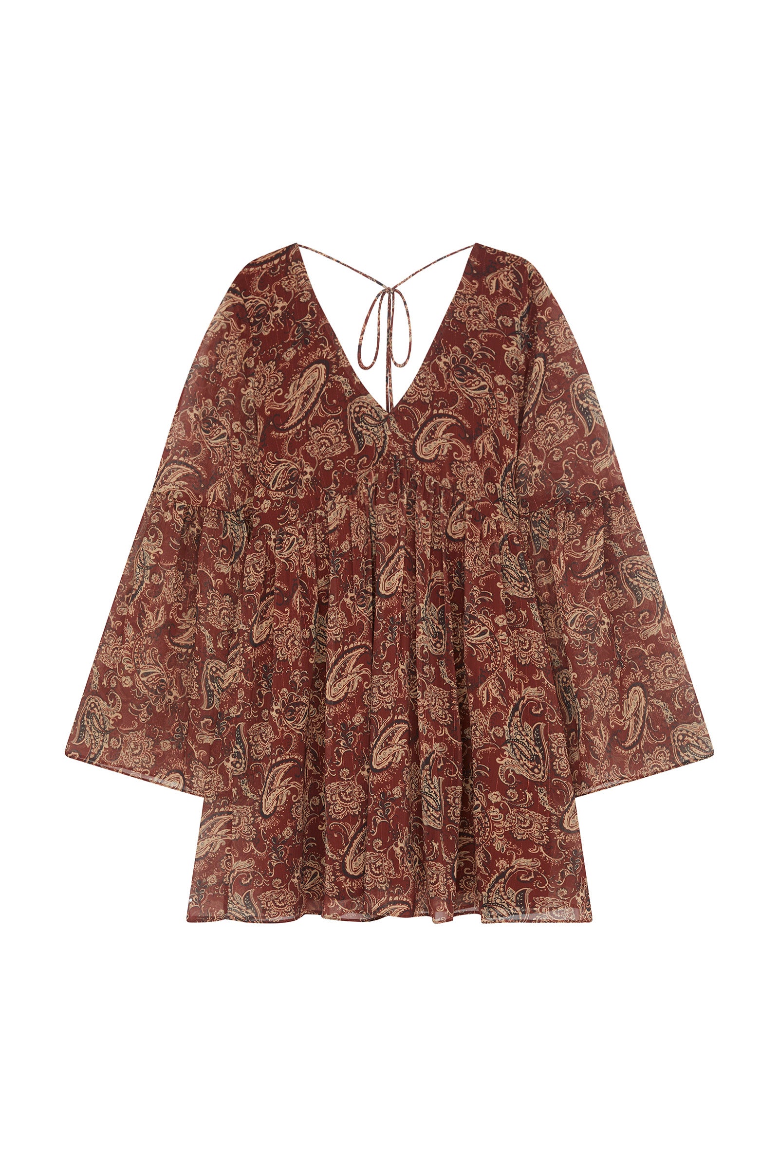 Gold Dust Paisley Smock Dress