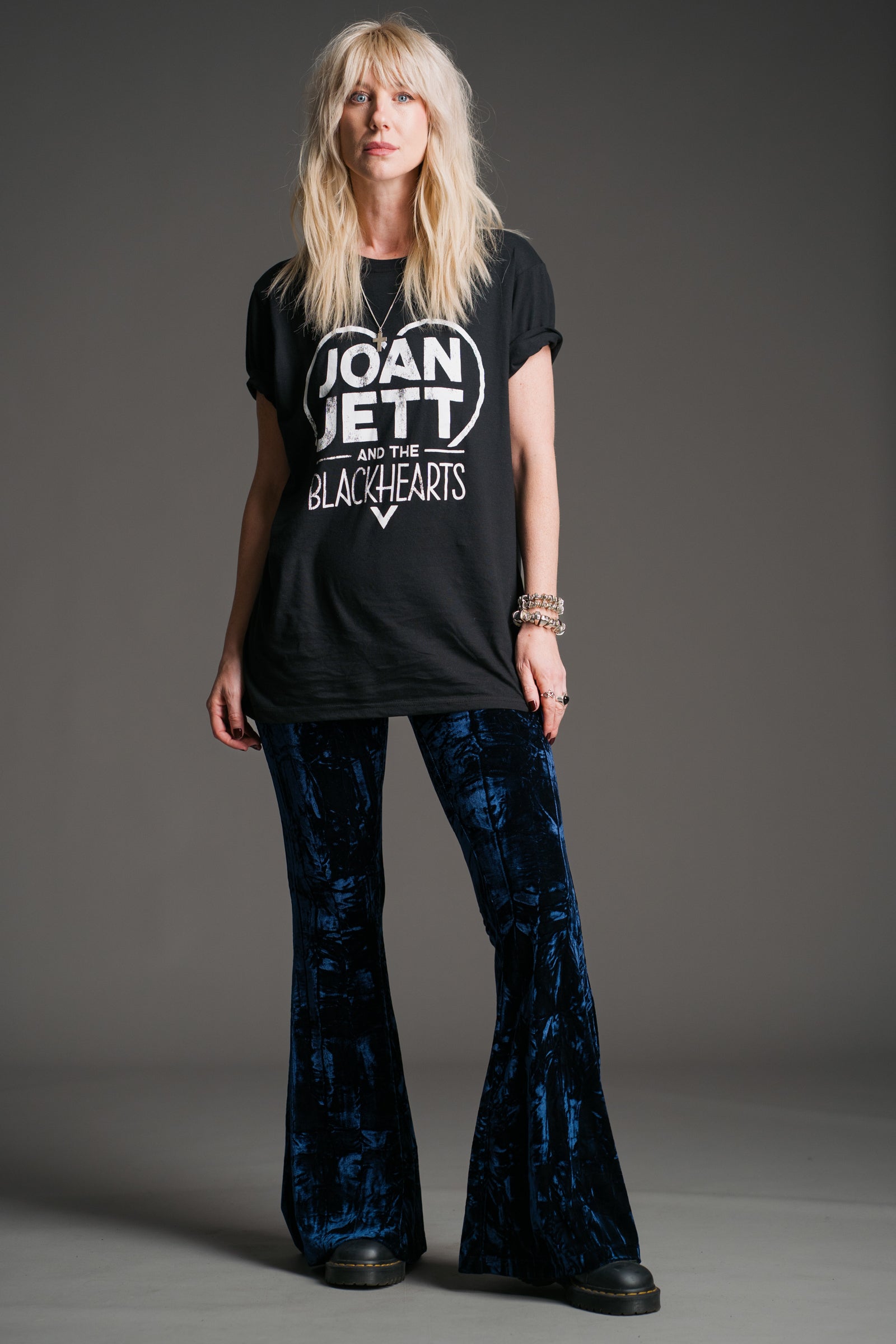 Hendrix Midnight Crushed Velvet Flares