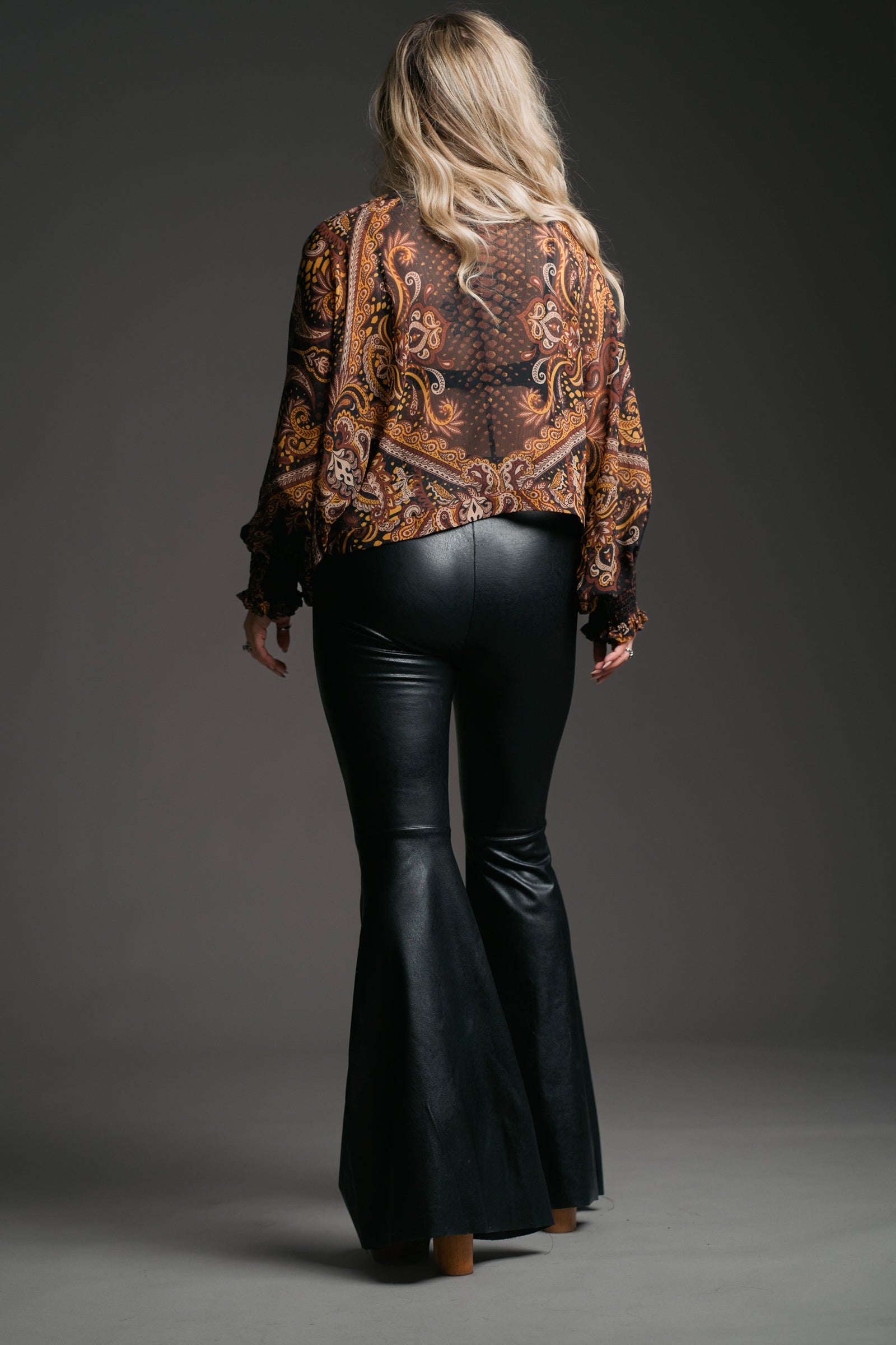 Hendrix Faux Leather Flares