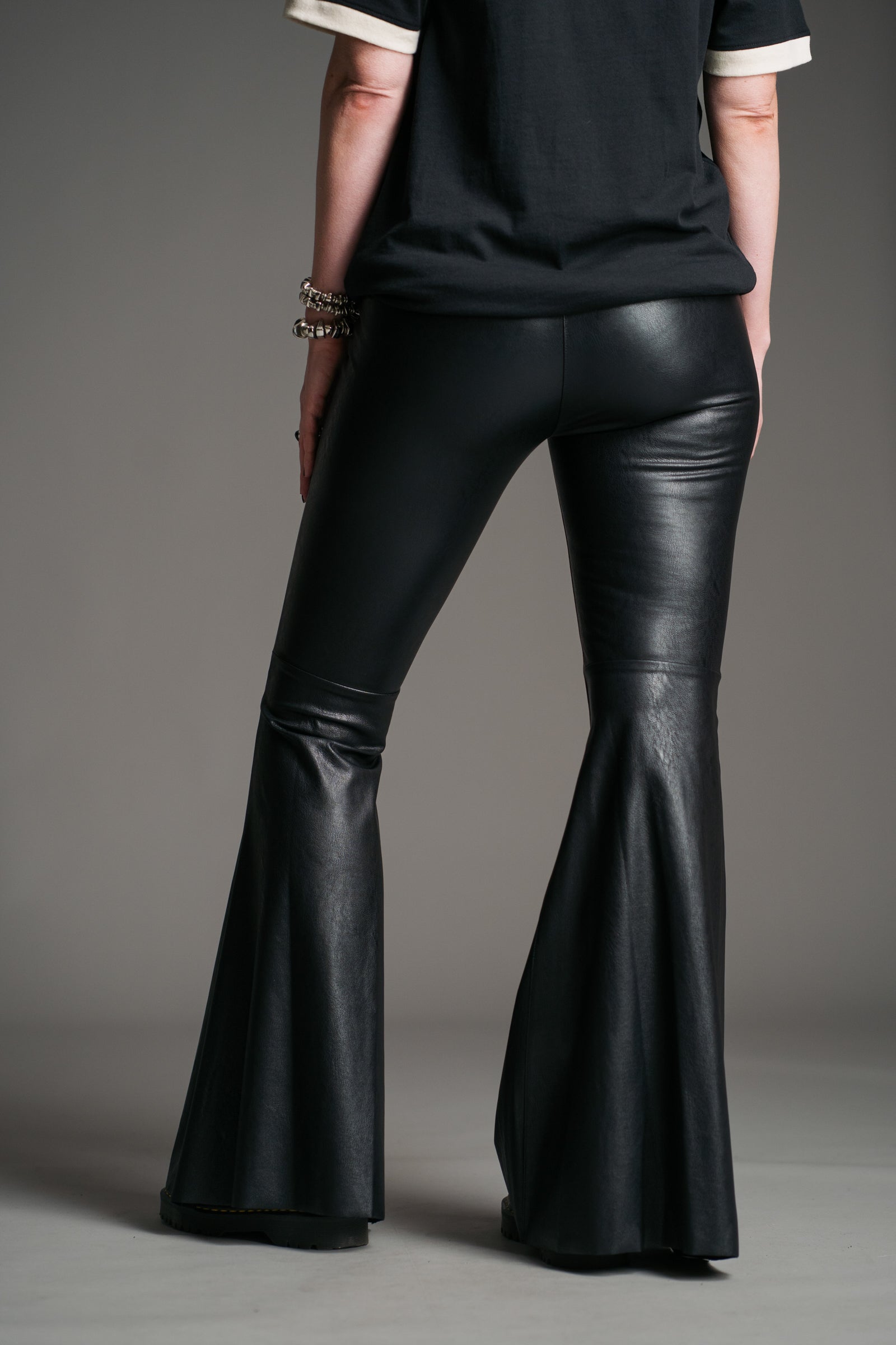 Hendrix Faux Leather Flares