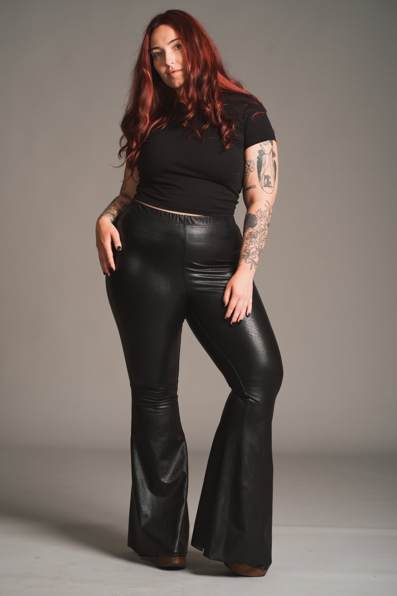 パンツ 80-90s black leather flare pants archive $_57.JPG?set_id=880000500F