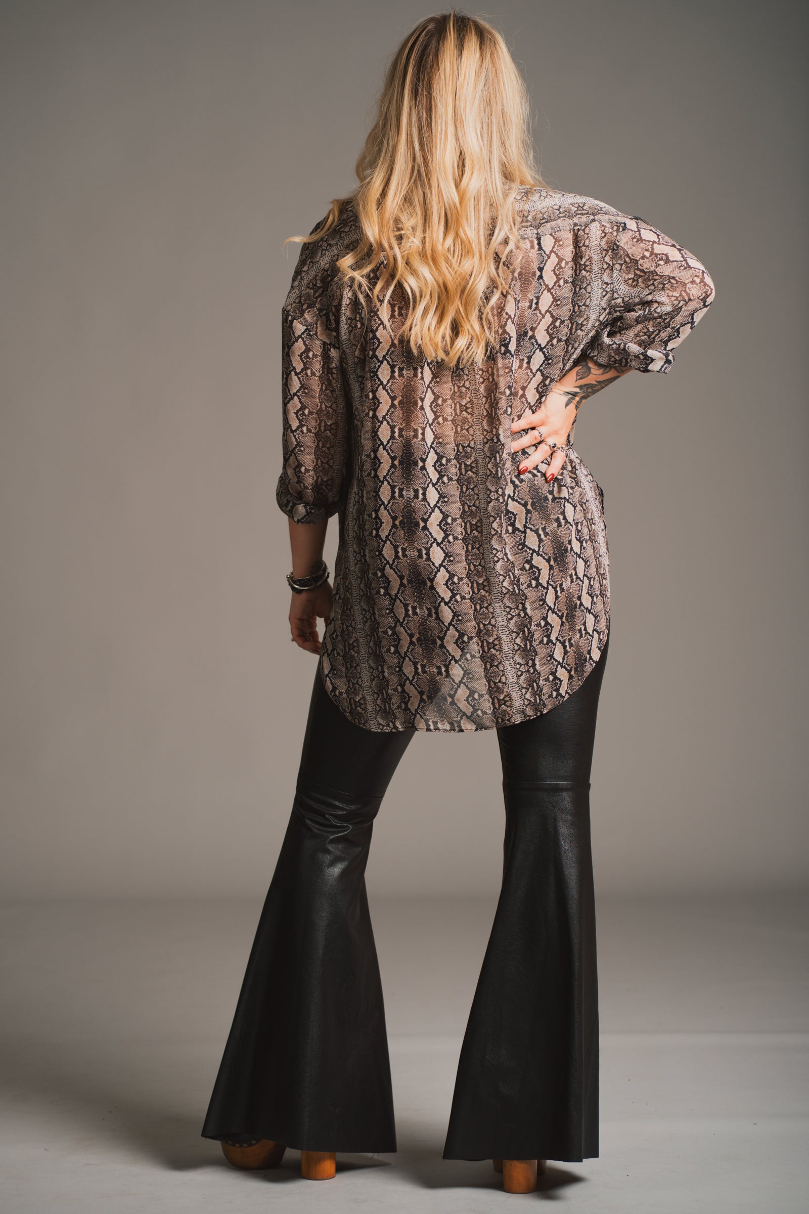 Hendrix Faux Leather Flares