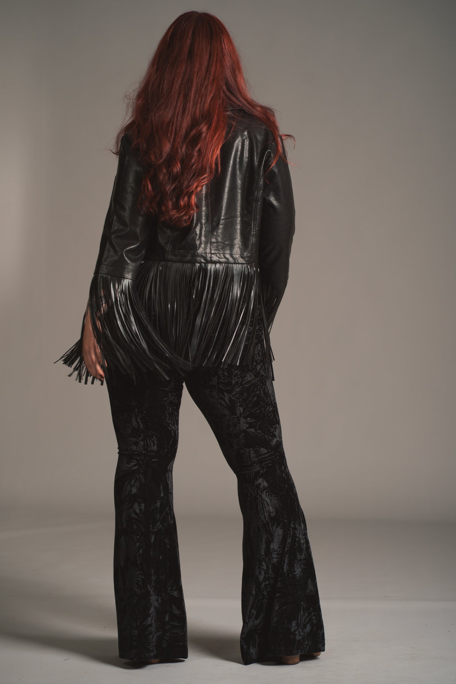 Jagger Fringed Faux Leather Jacket