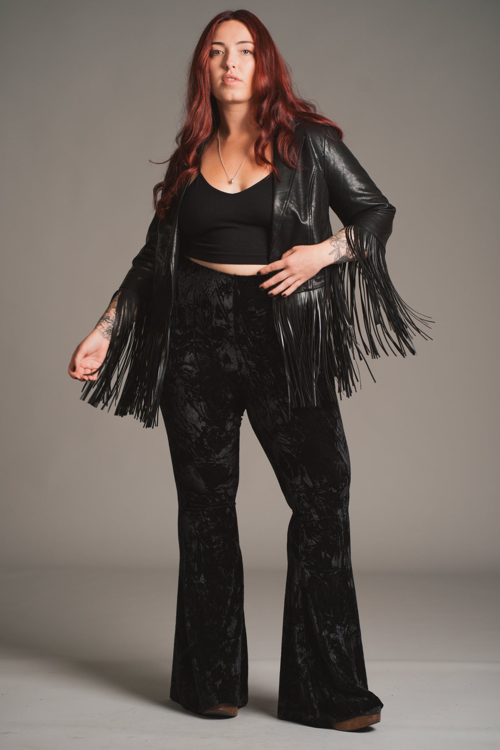 Jagger Fringed Faux Leather Jacket