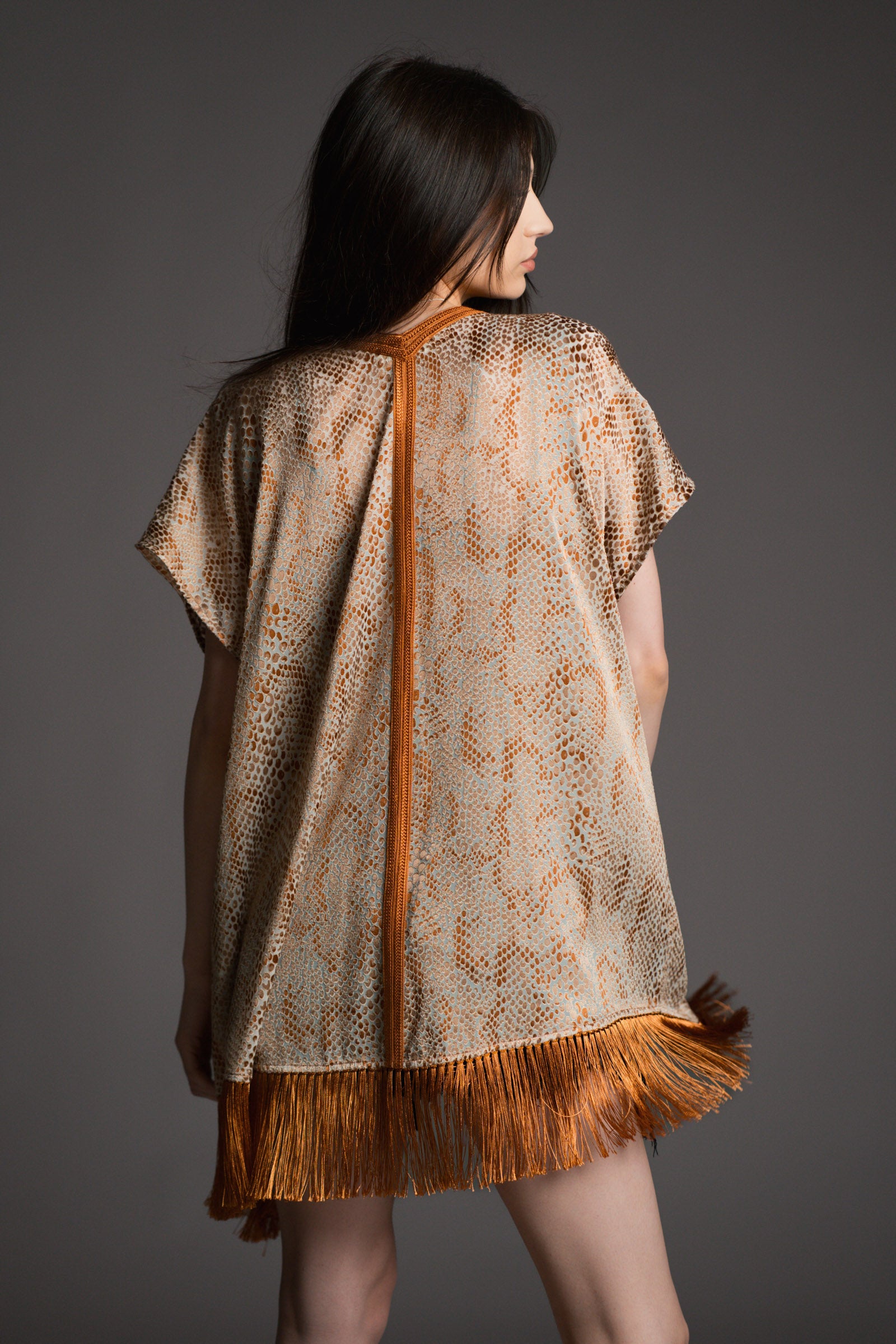 Kasbah Fringed Devore Kimono