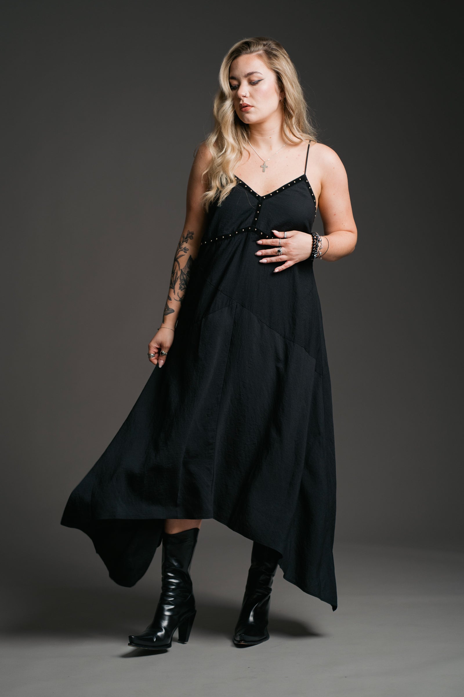 Landslide Studded Slip Dress