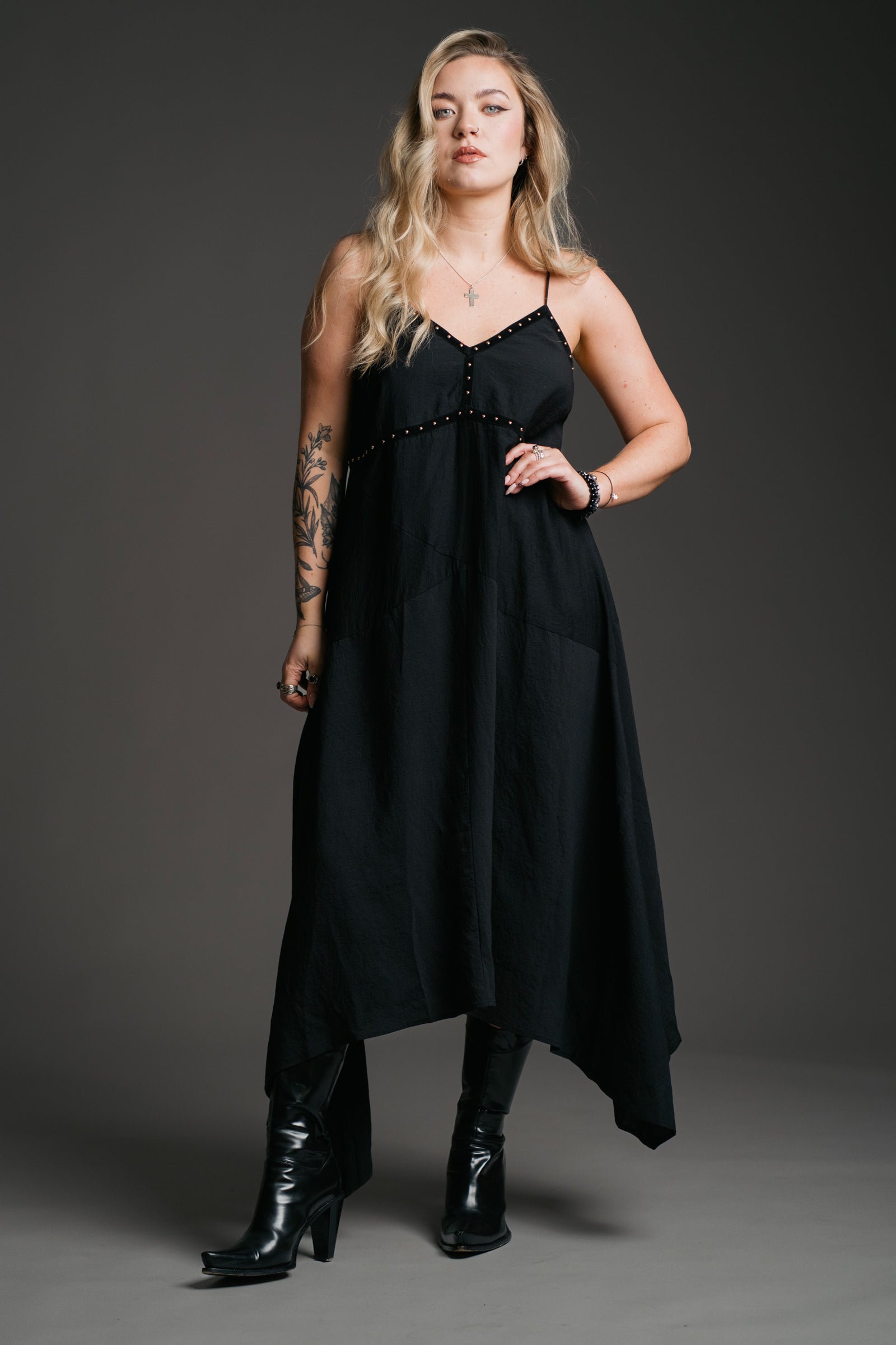 Landslide Studded Slip Dress