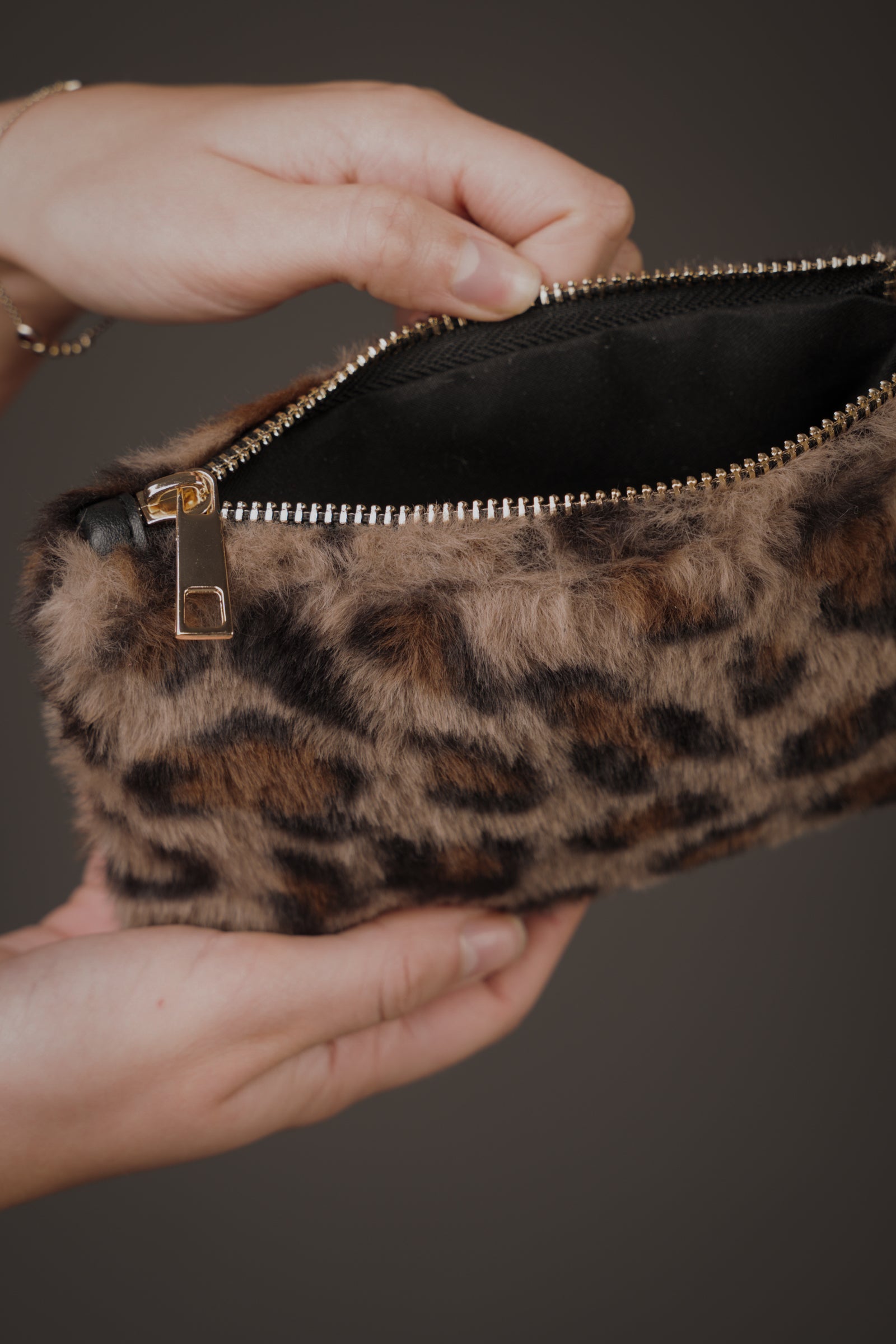 Leopard Faux Fur Purse