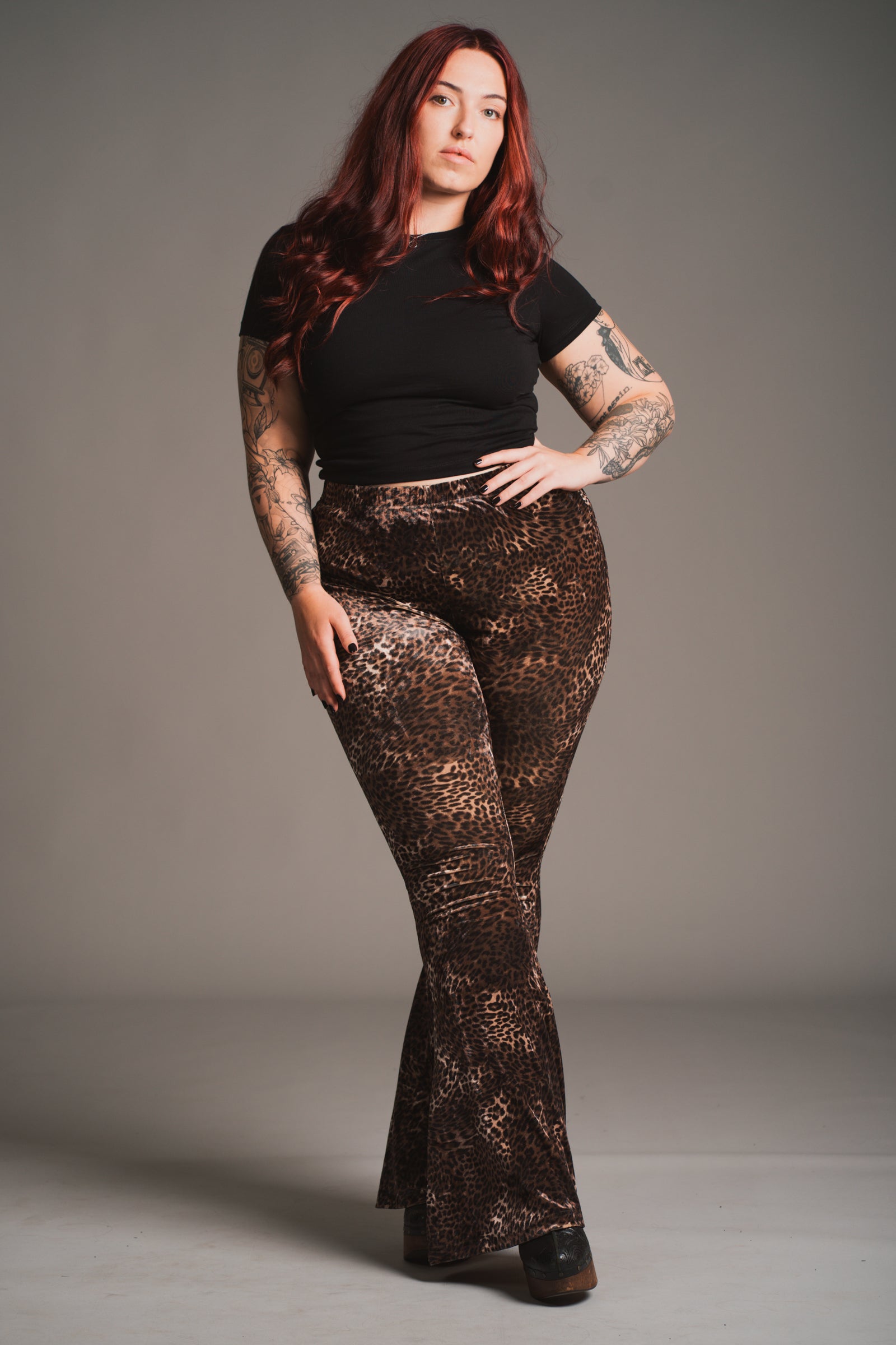 Hendrix Leopard Velvet Flares