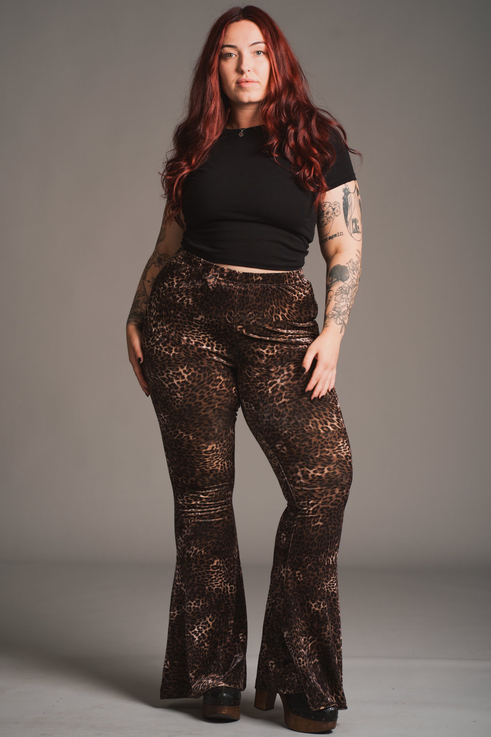 Hendrix Leopard Velvet Flares