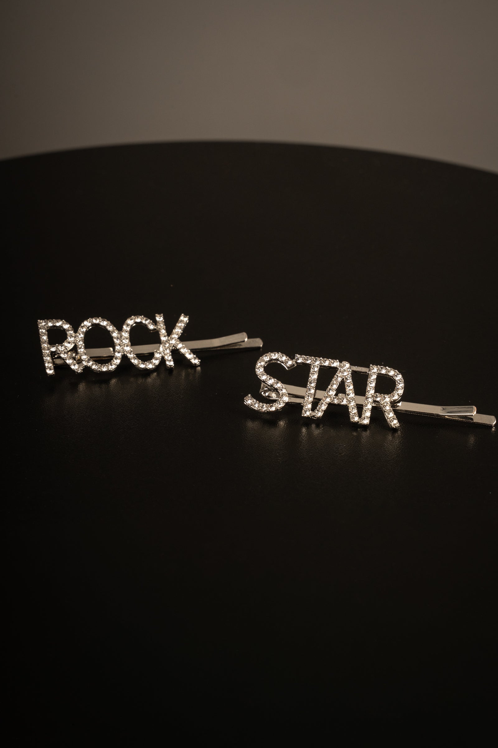 Rock Star Diamante Hair Slides