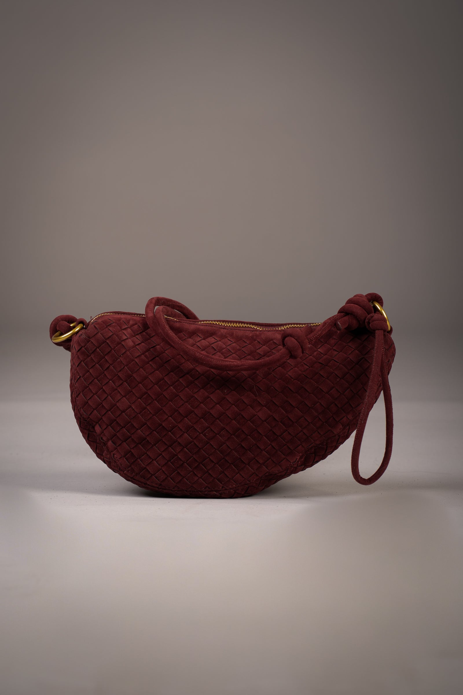 Cora Burgundy Braided Bag