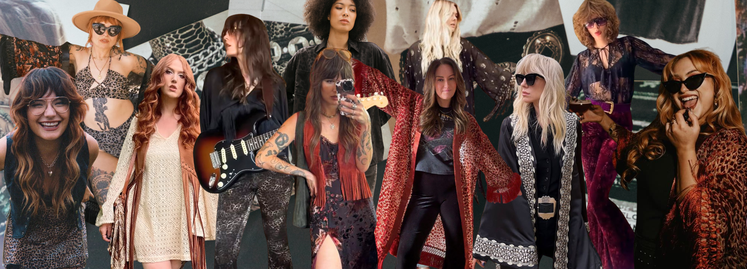 Little Lies Community collage, Rock 'n Roll bohemian Style. 