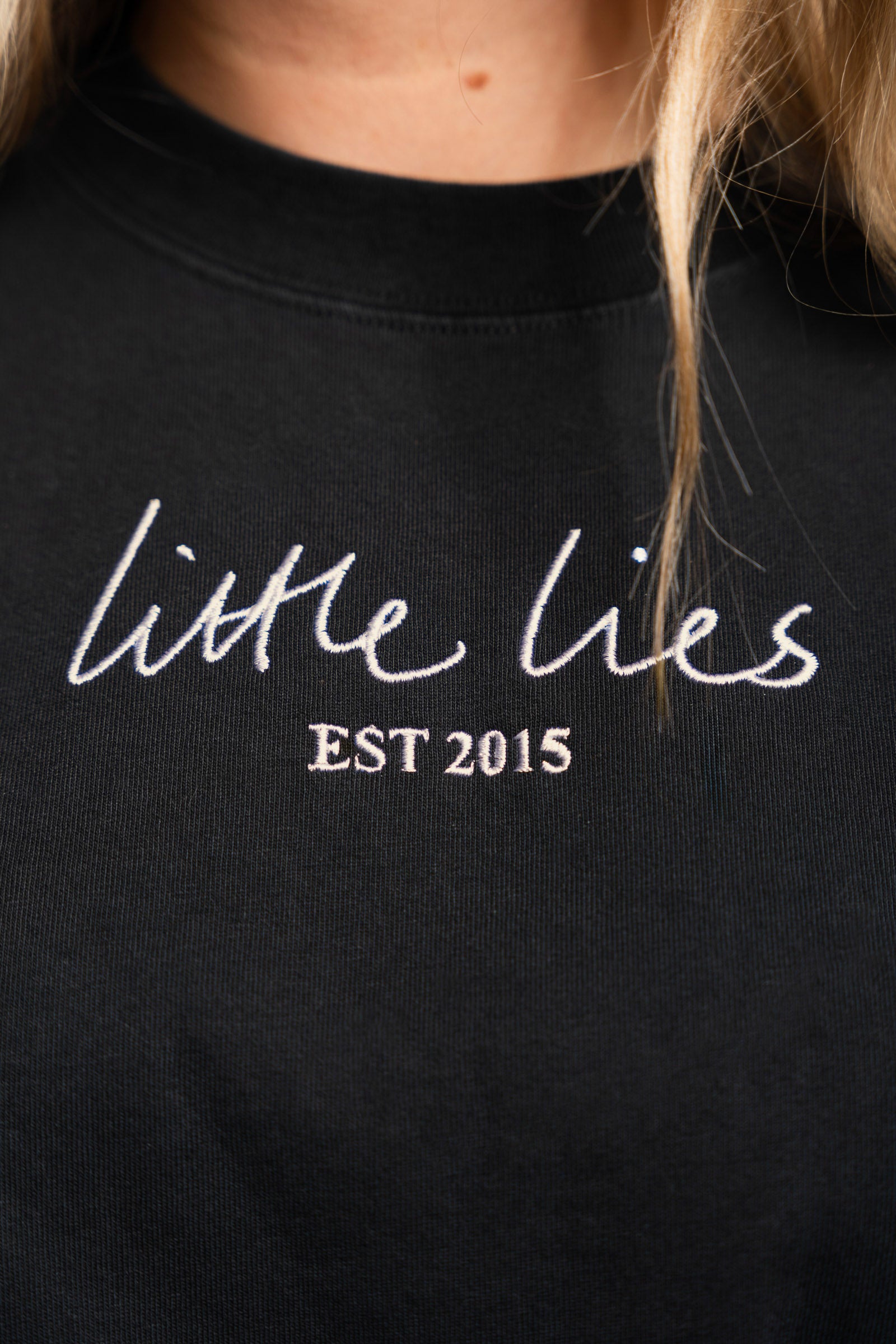 Little Lies Faded Black Tee