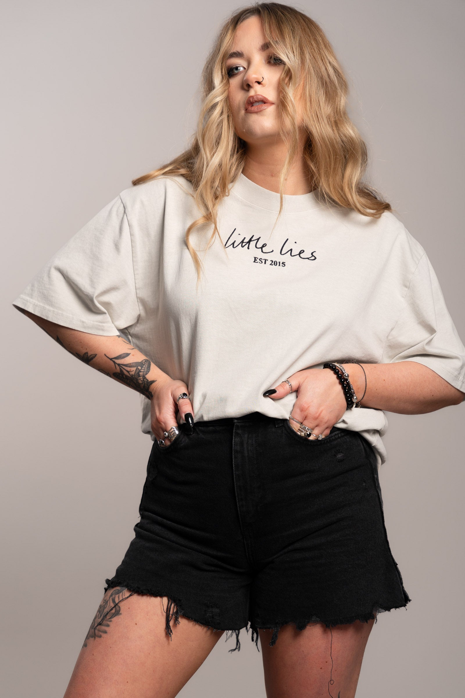 Little Lies Faded Stone Tee