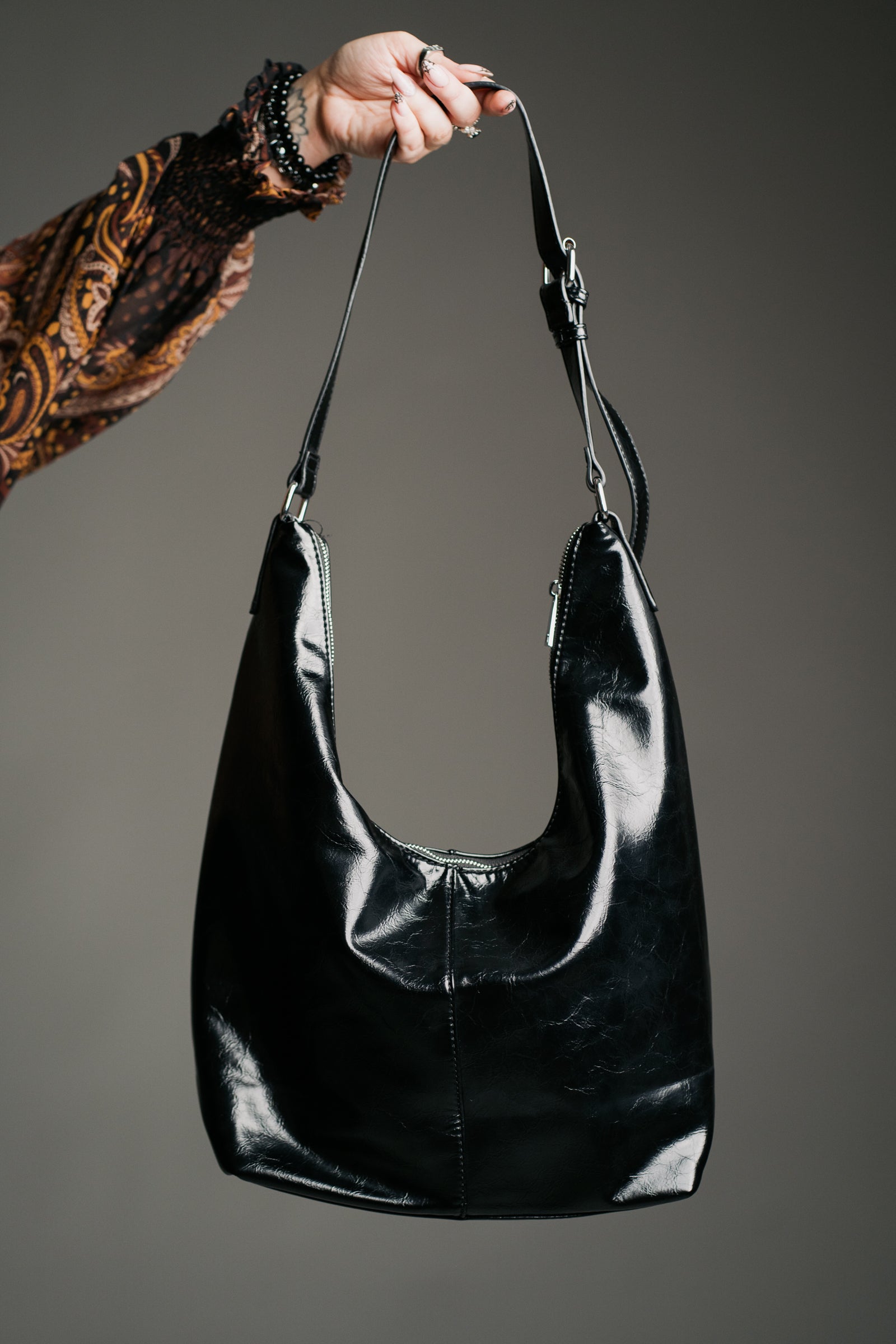 Liv Black Slouch Bag