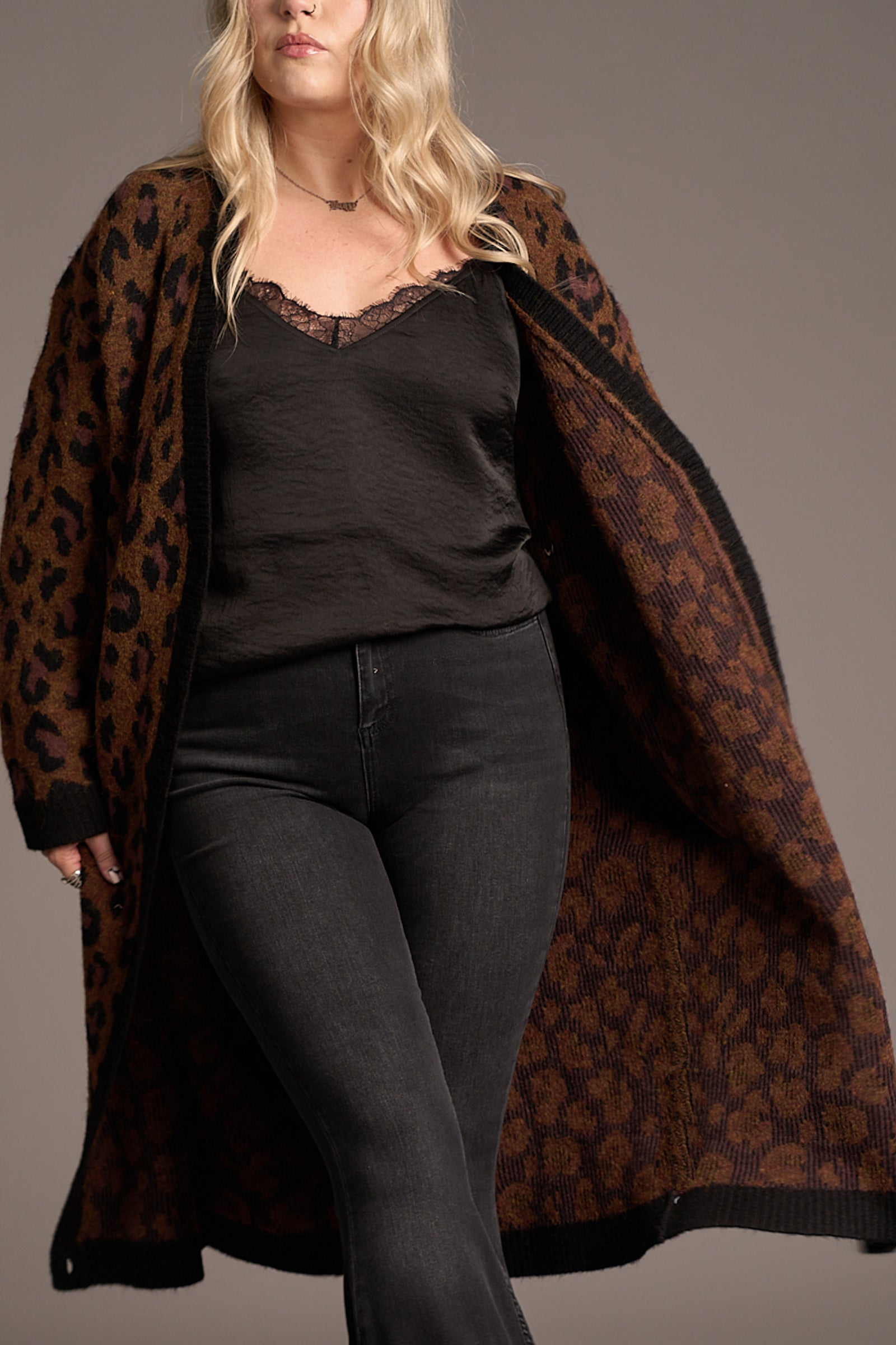 Love Bites Leopard Knit Cardigan