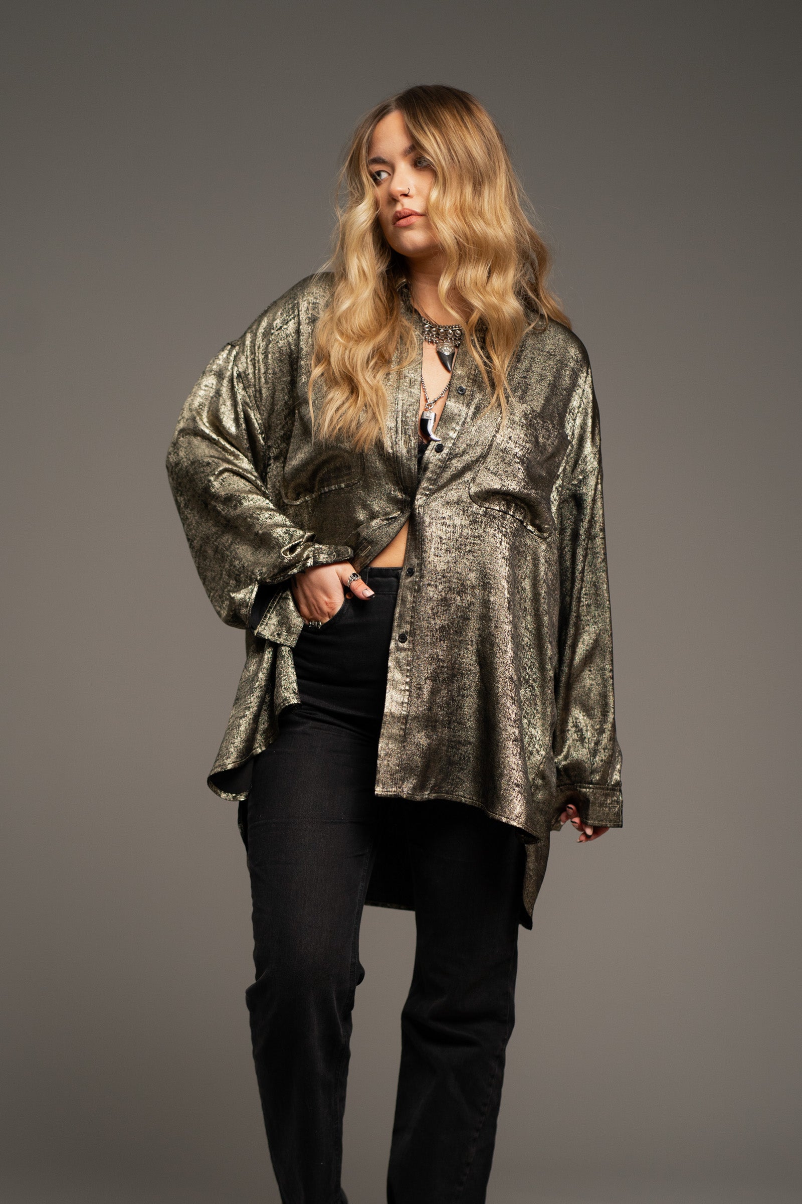 Luna Metallic Shirt