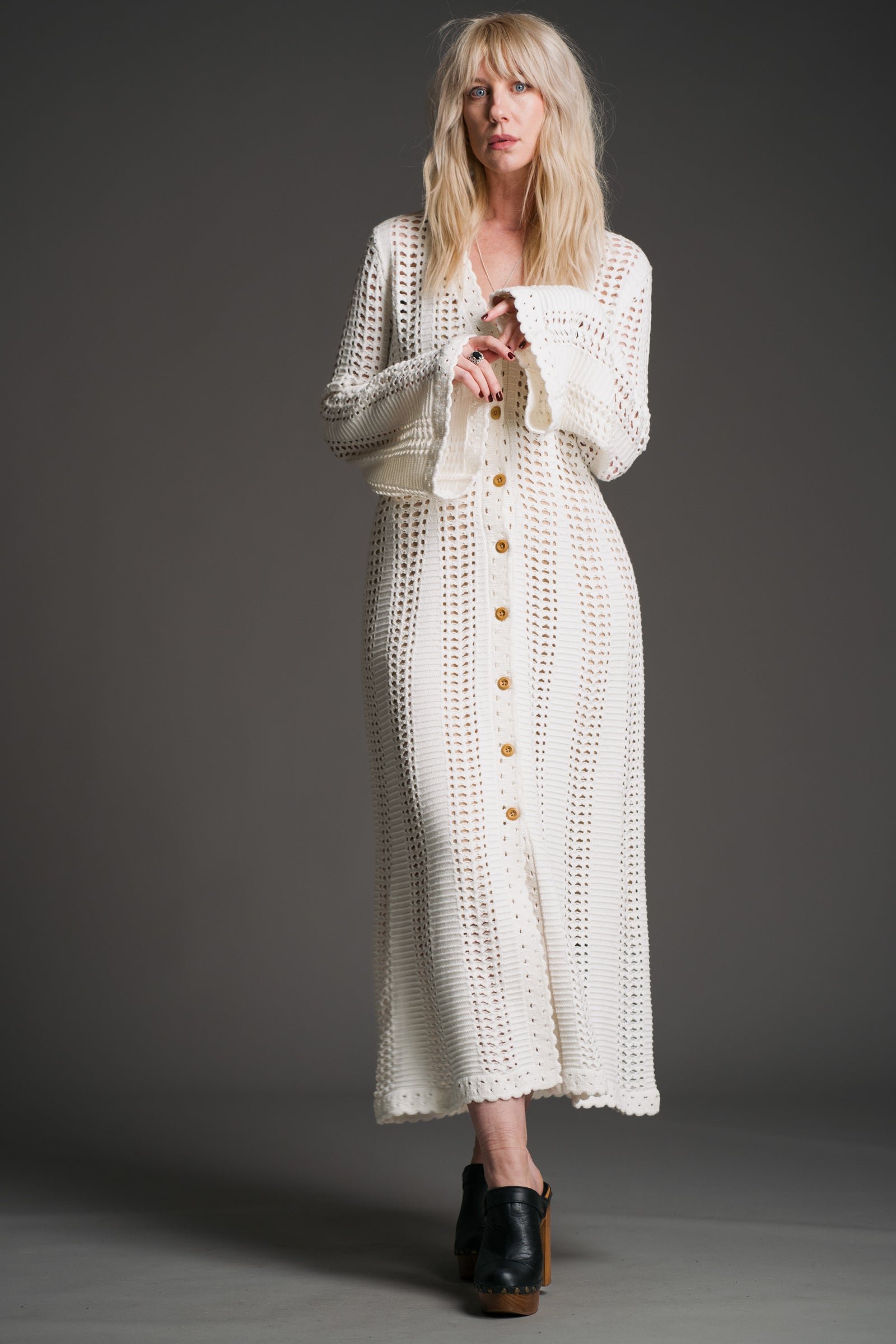 Marianne Ivory Knitted Maxi Dress