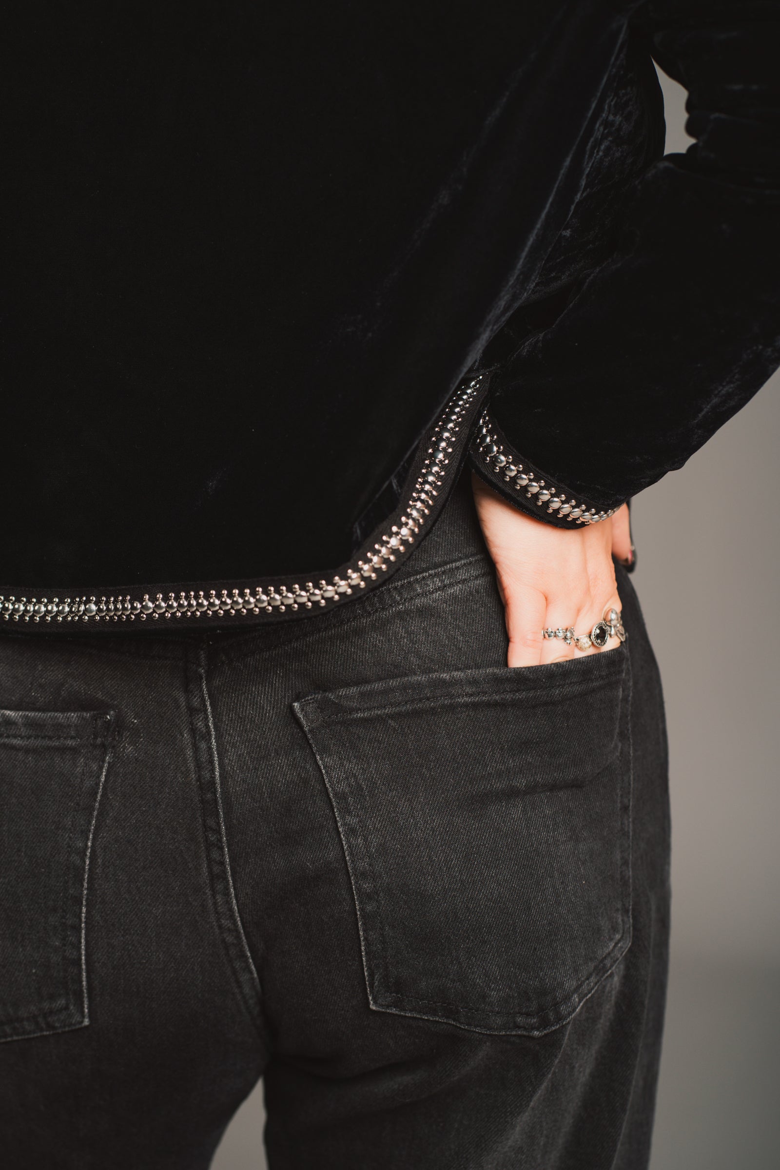 Metal Guru Studded Velvet Jacket