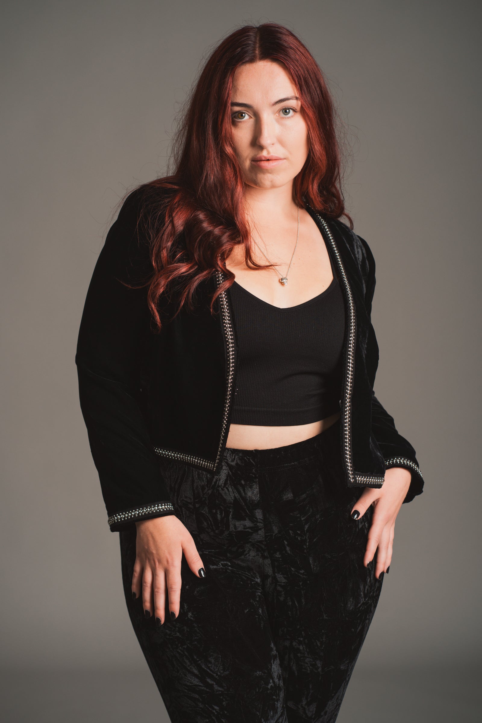 Metal Guru Studded Velvet Jacket