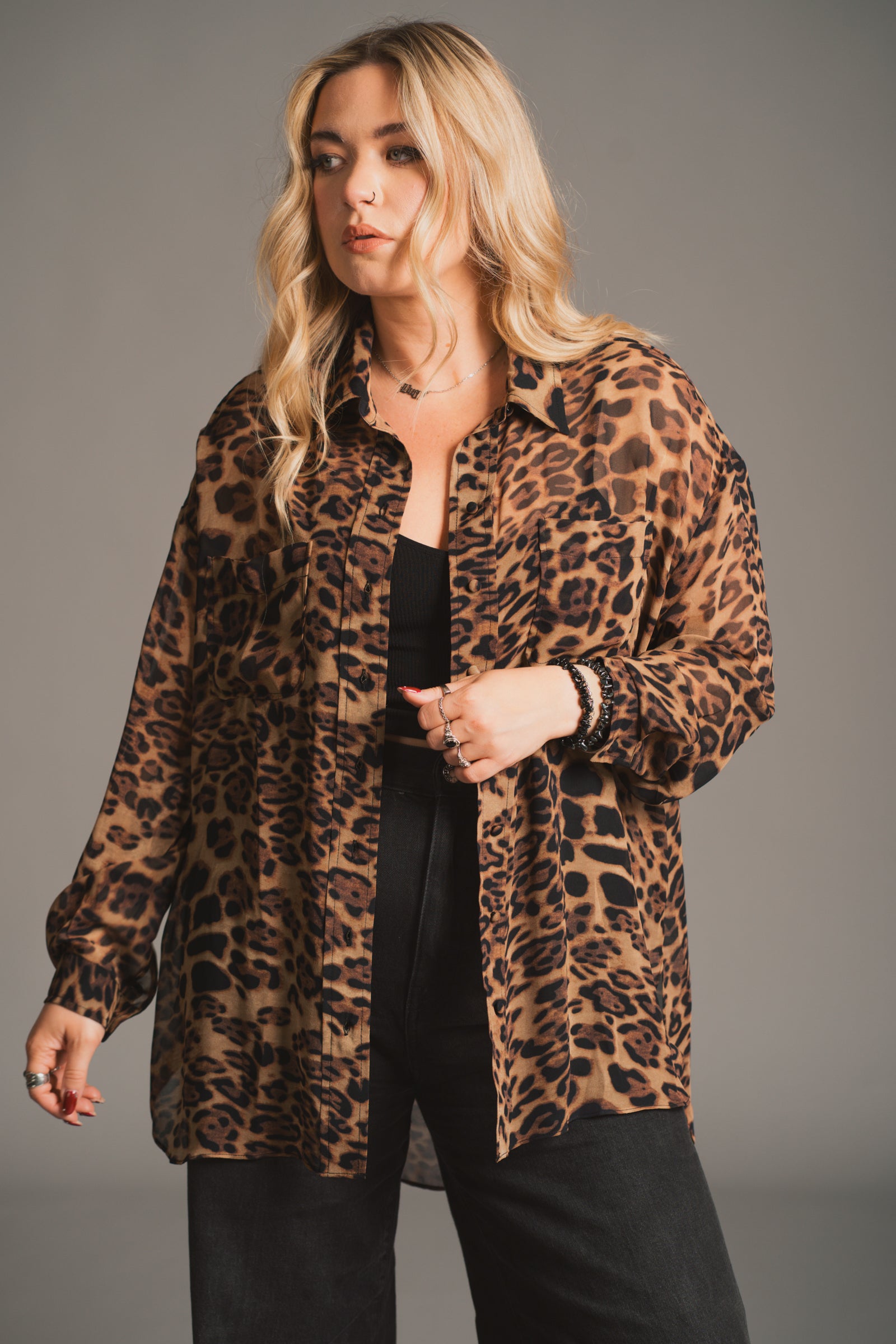 Mosshart Leopard Chiffon Shirt