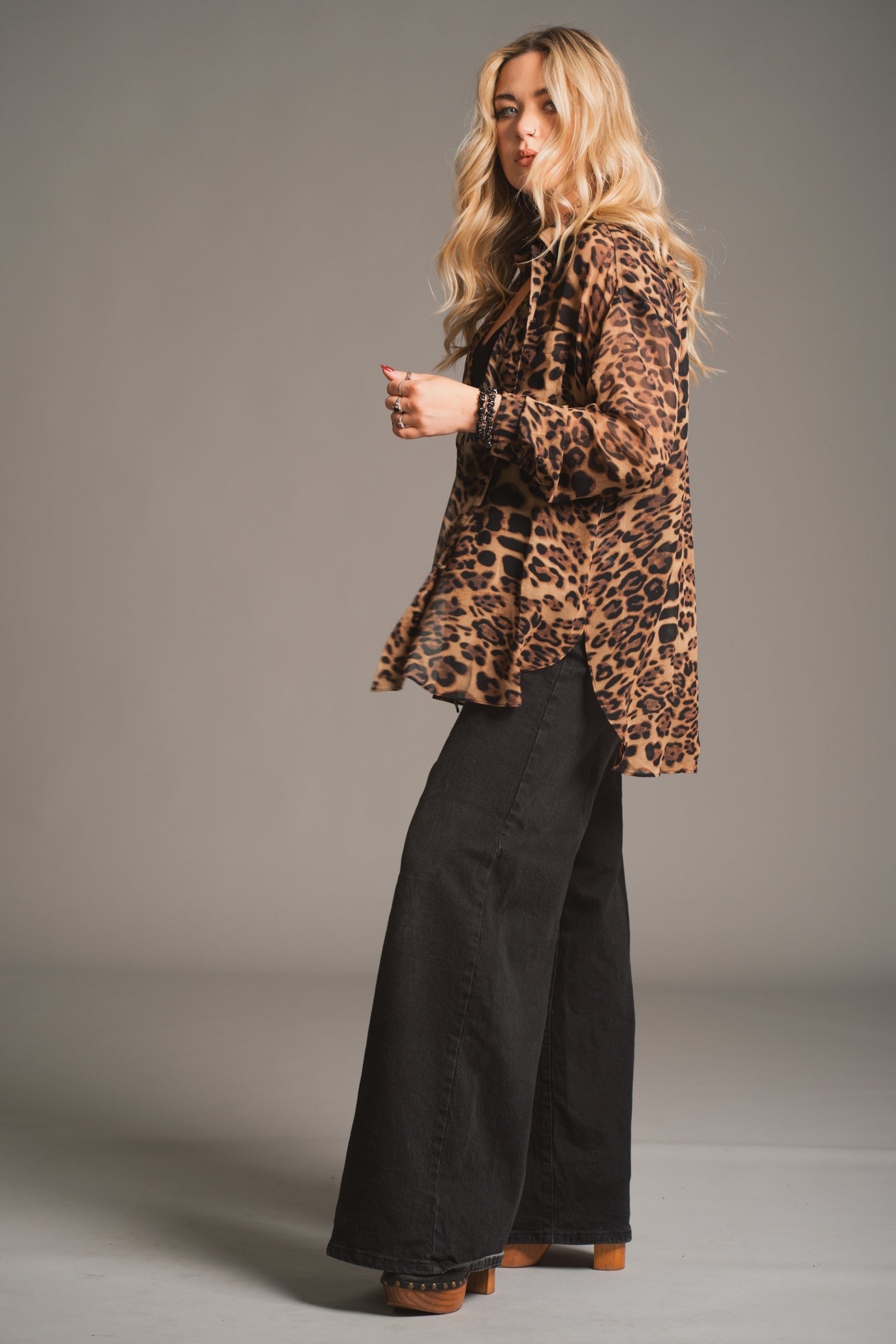 Mosshart Leopard Chiffon Shirt