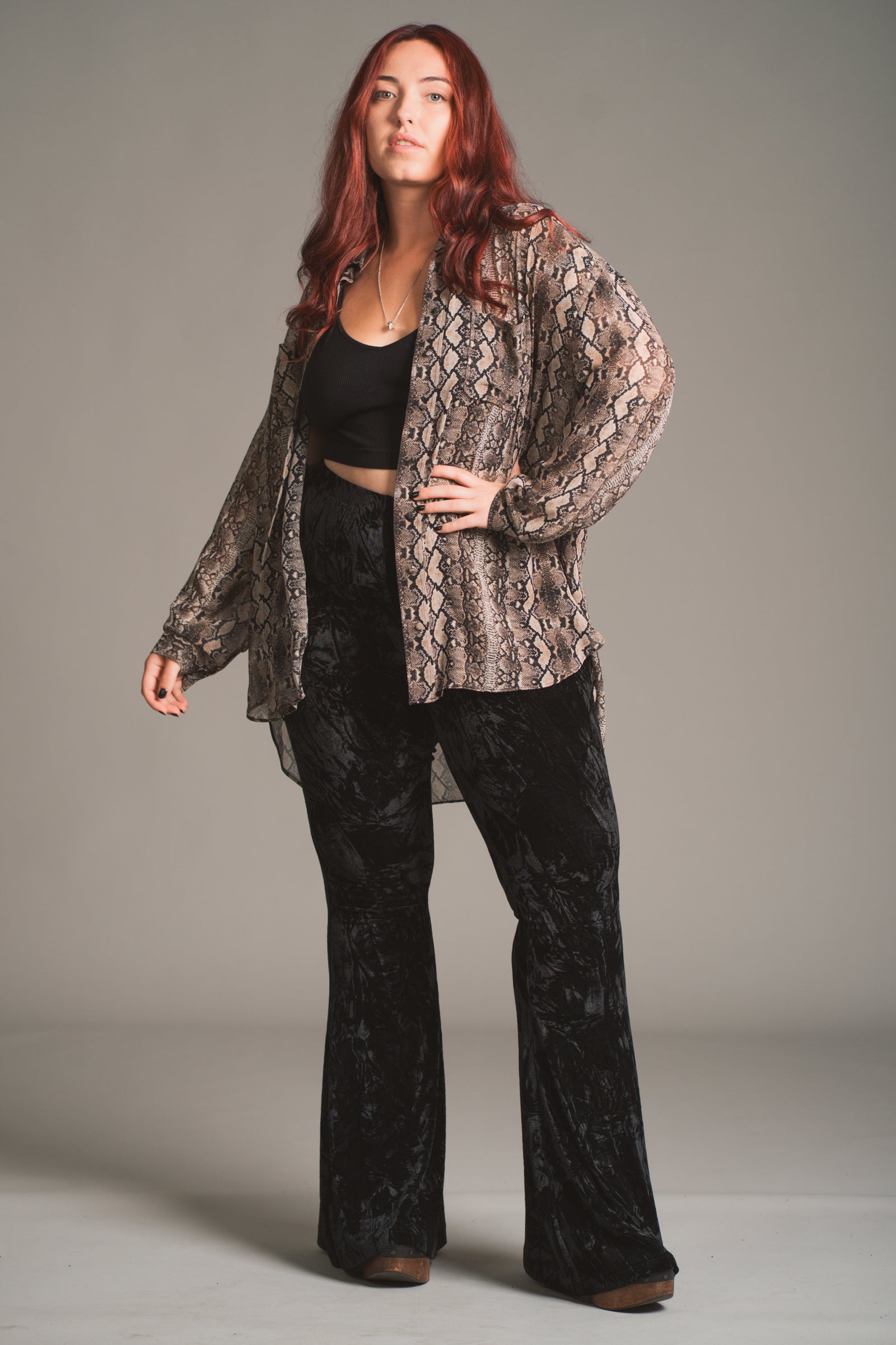 Mosshart Snake Chiffon Shirt