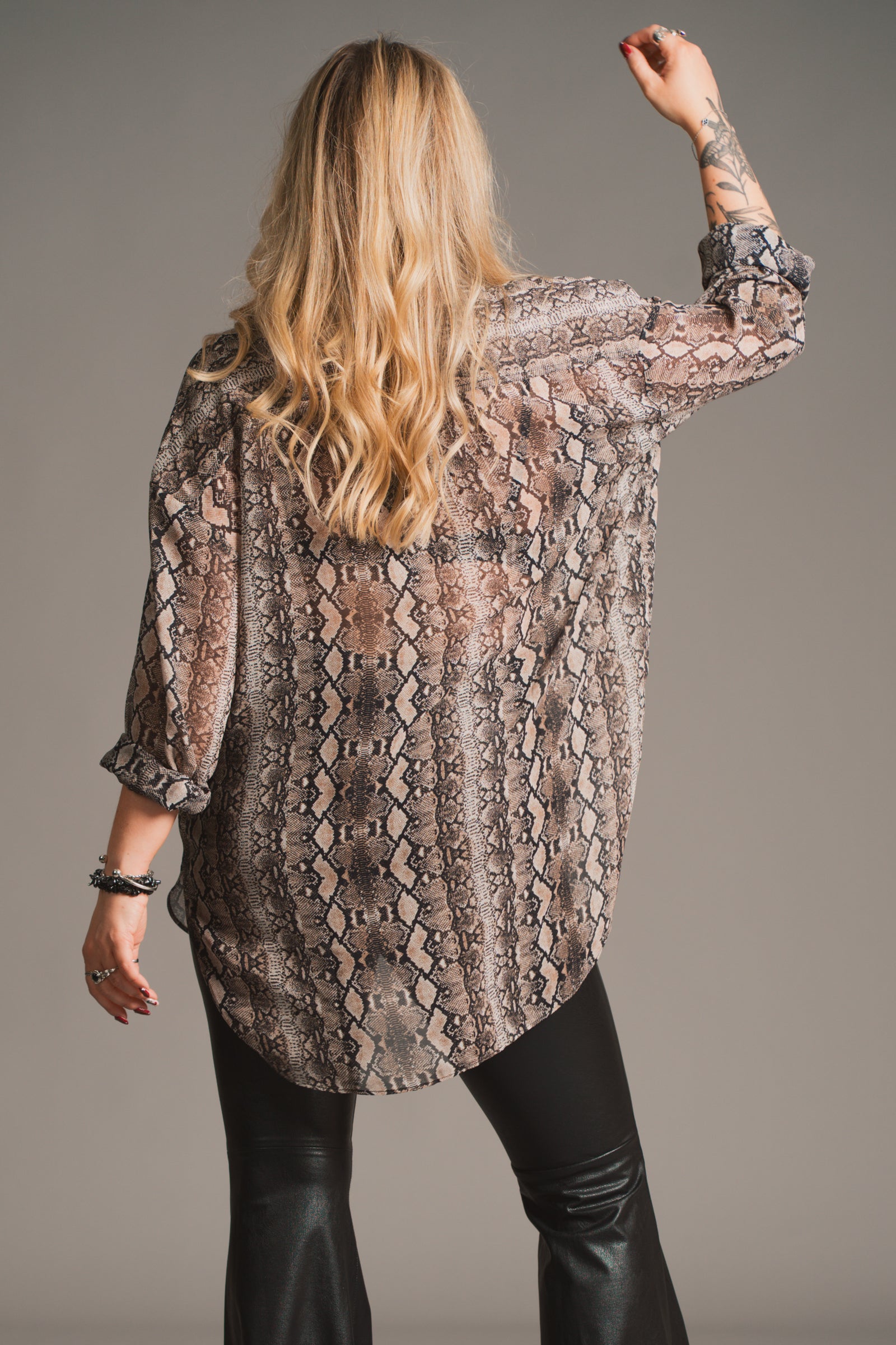 Mosshart Snake Chiffon Shirt