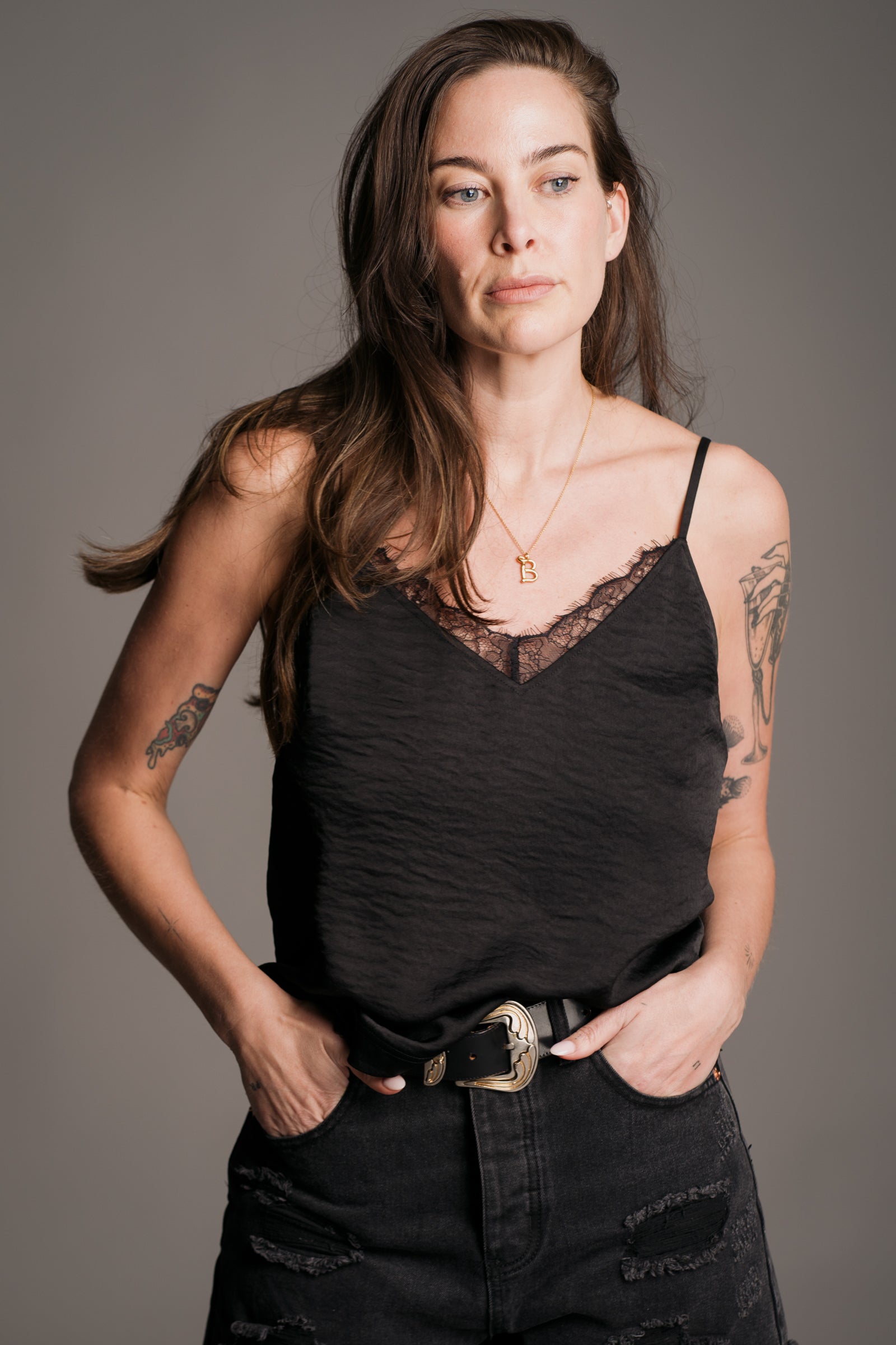 Nightbird Lace Trim Cami Top