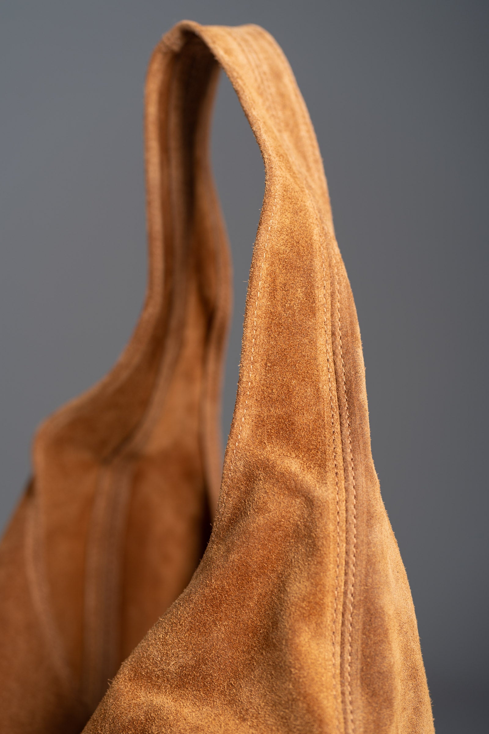 Olsen Tan Genuine Suede Slouchy Bag