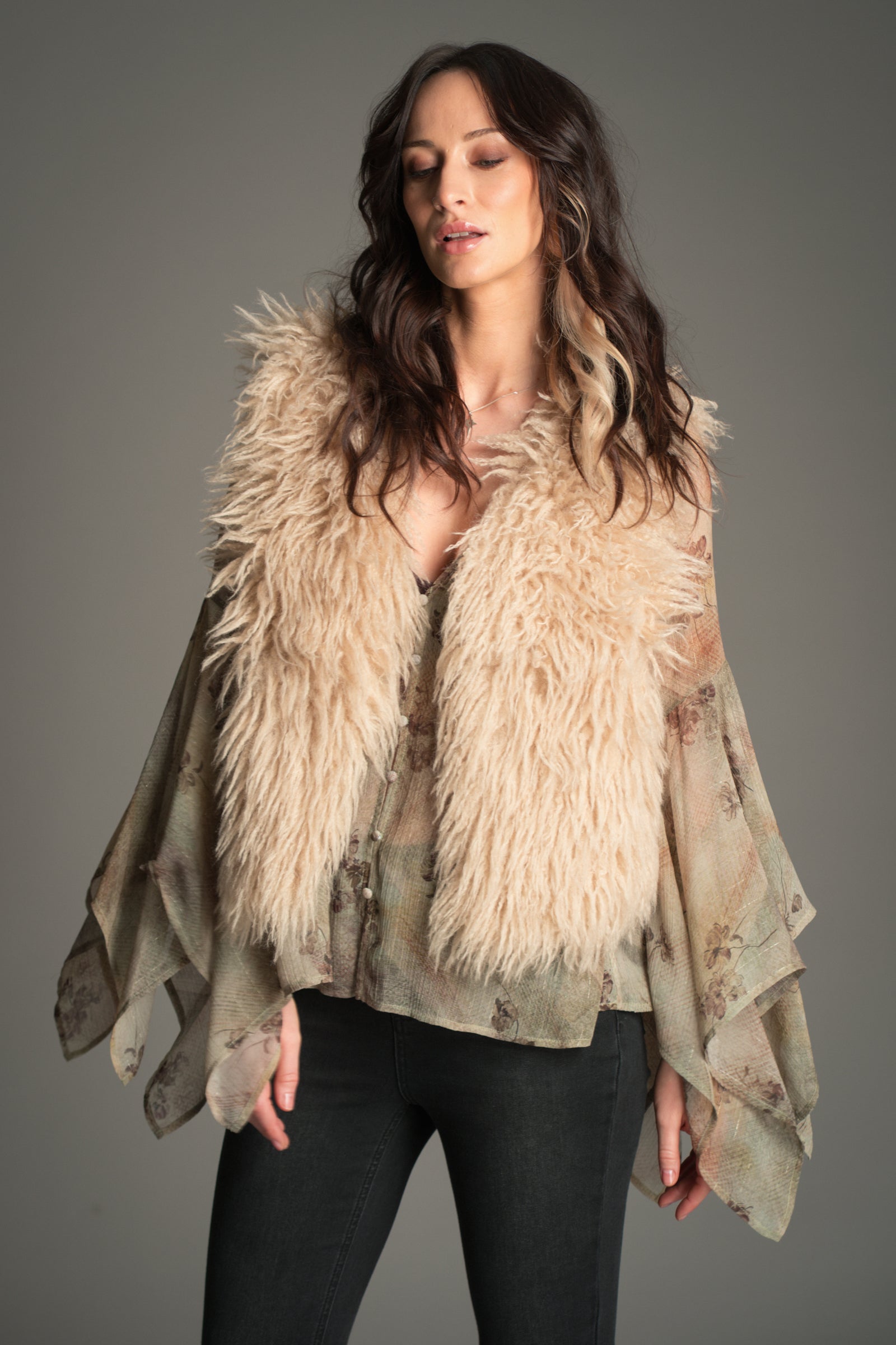 Penny Lane Faux Mongolian Fur Gilet