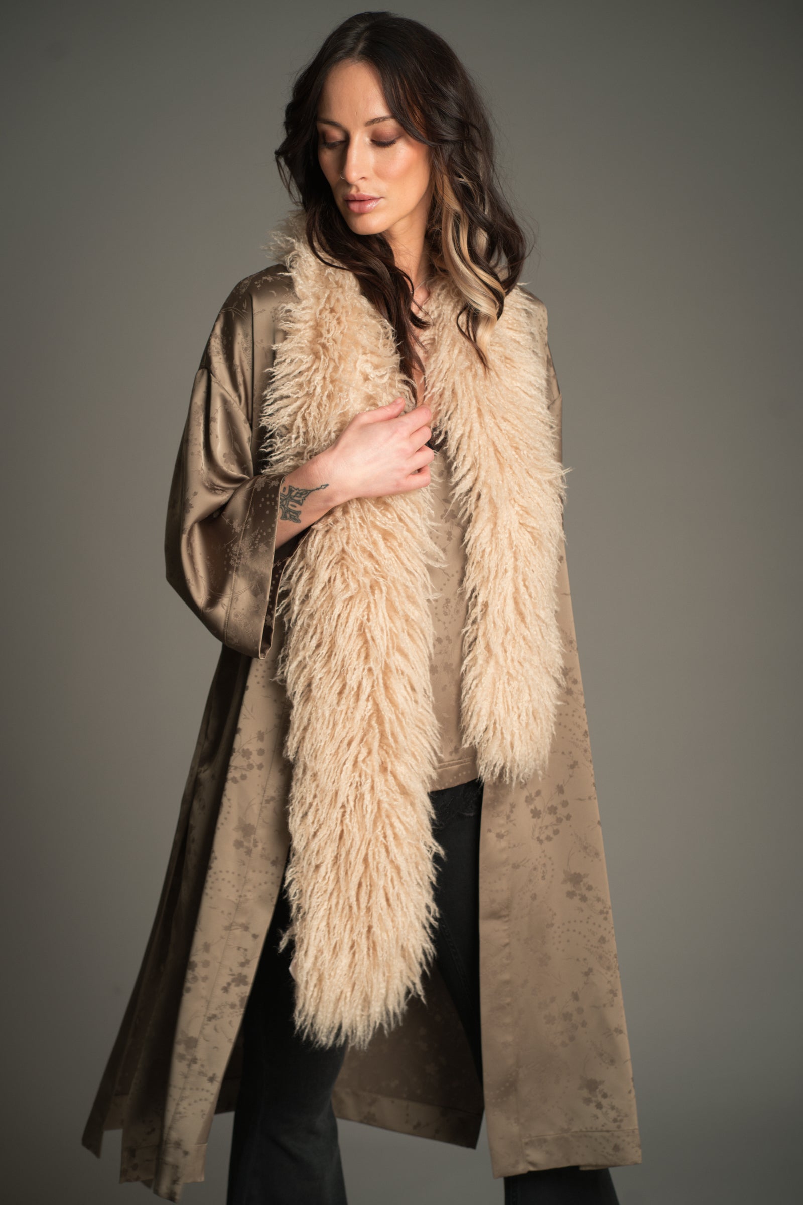 Penny Lane Faux Mongolian Fur Scarf