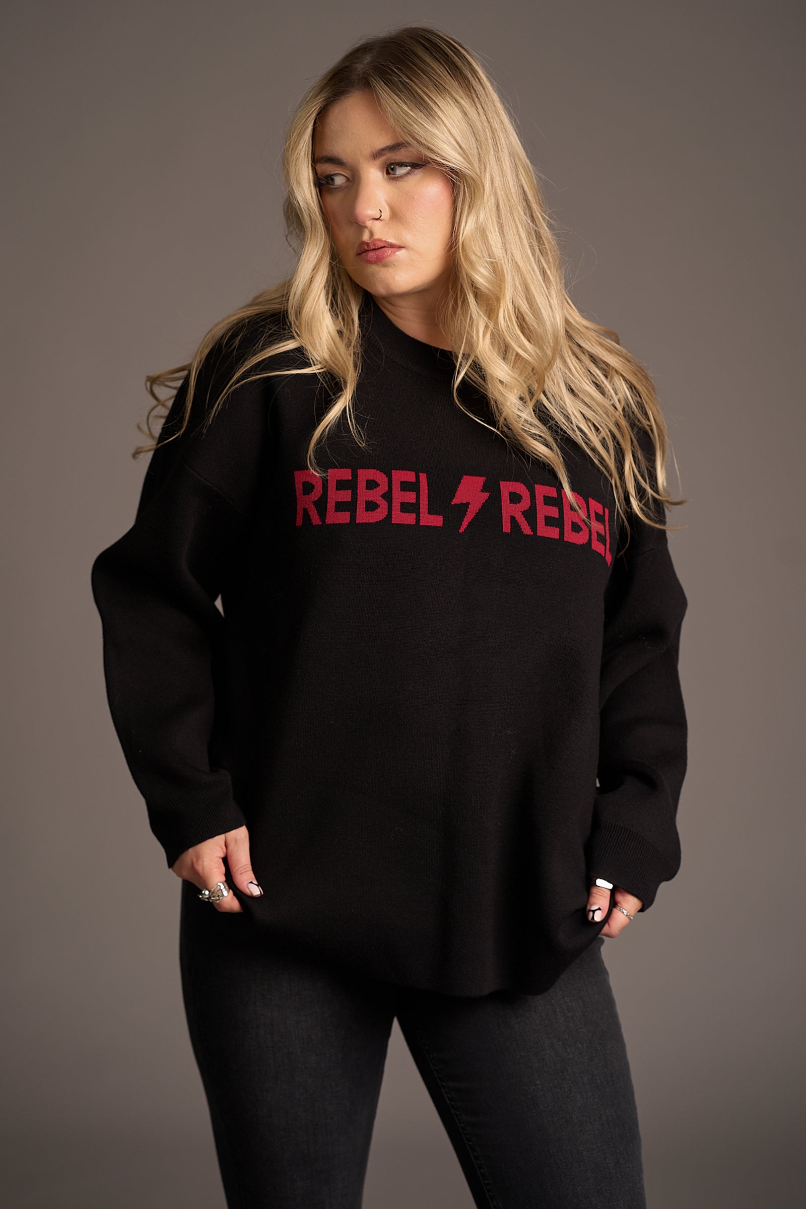 Rebel Rebel Red Knit Jumper