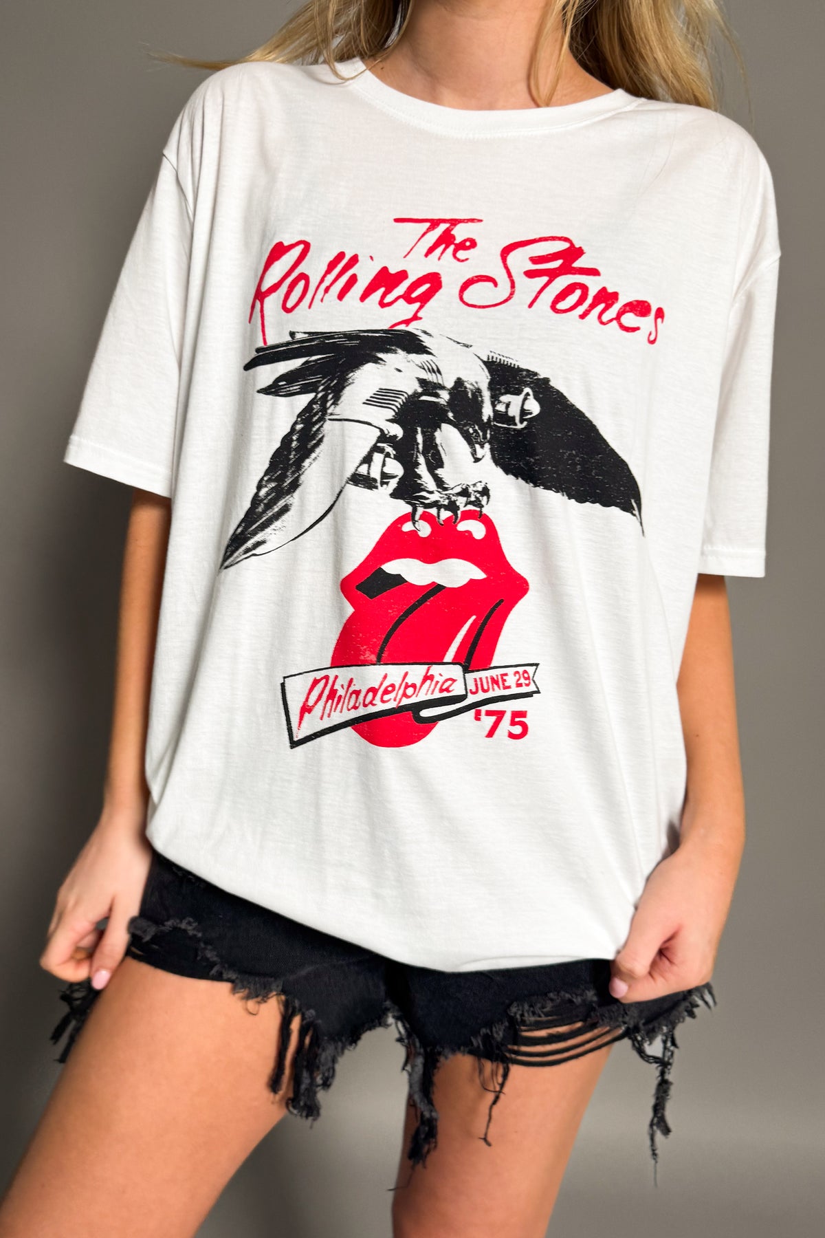 Rolling Stones Philadelphia 1975 Band Tee